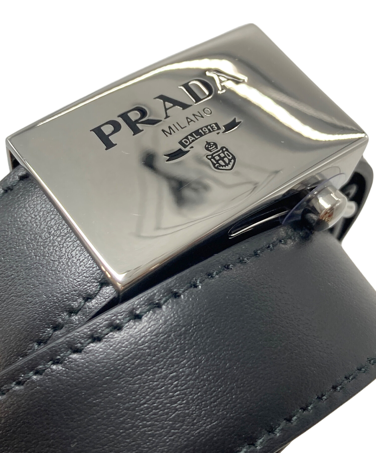 中古・古着通販】PRADA (プラダ) ロゴバックル レザーベルト
