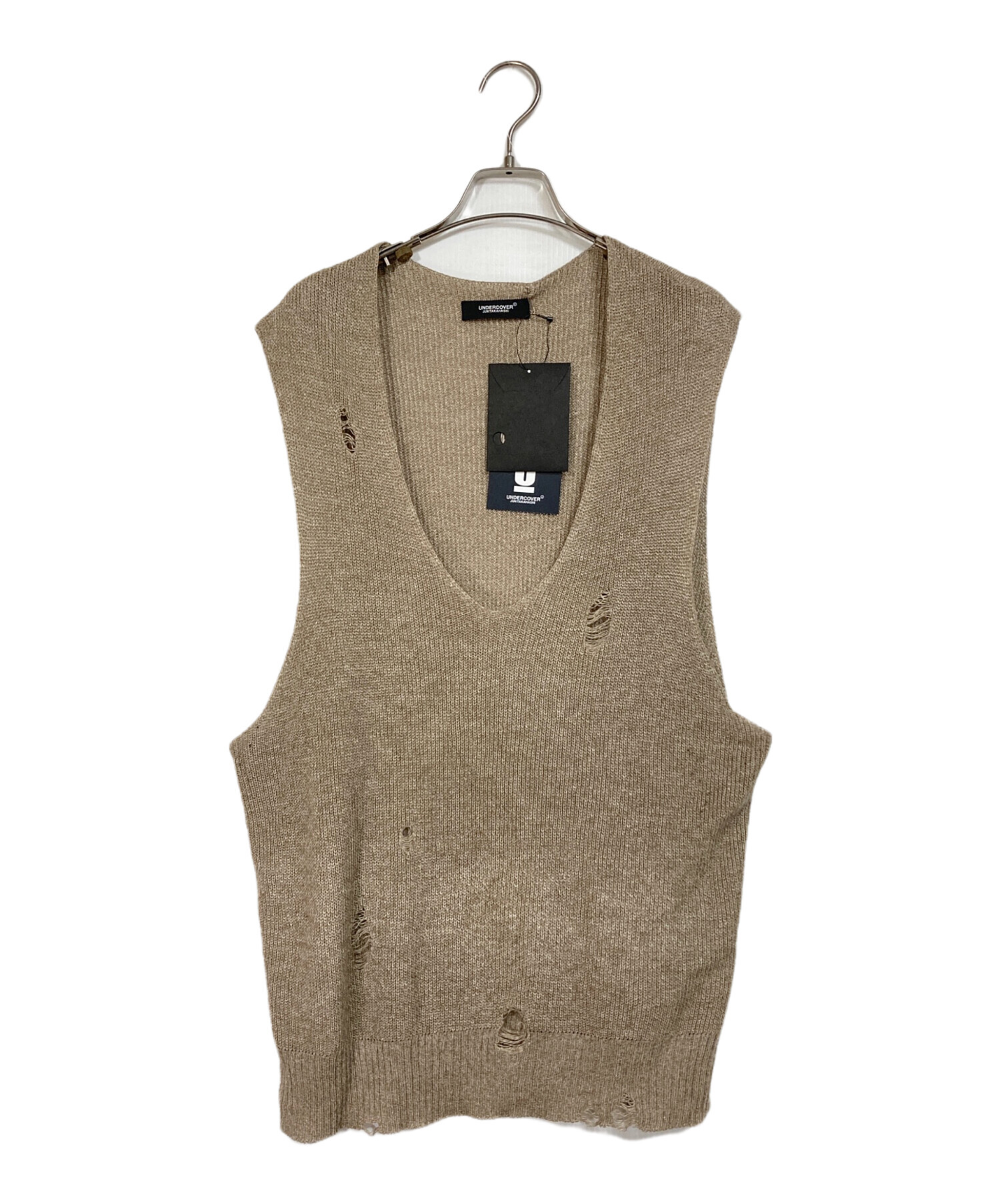 アンダーカバー　undercover ニットベスト　M 中古・古着通販】UNDERCOVER (アンダーカバー) サイドZIPリネンウール