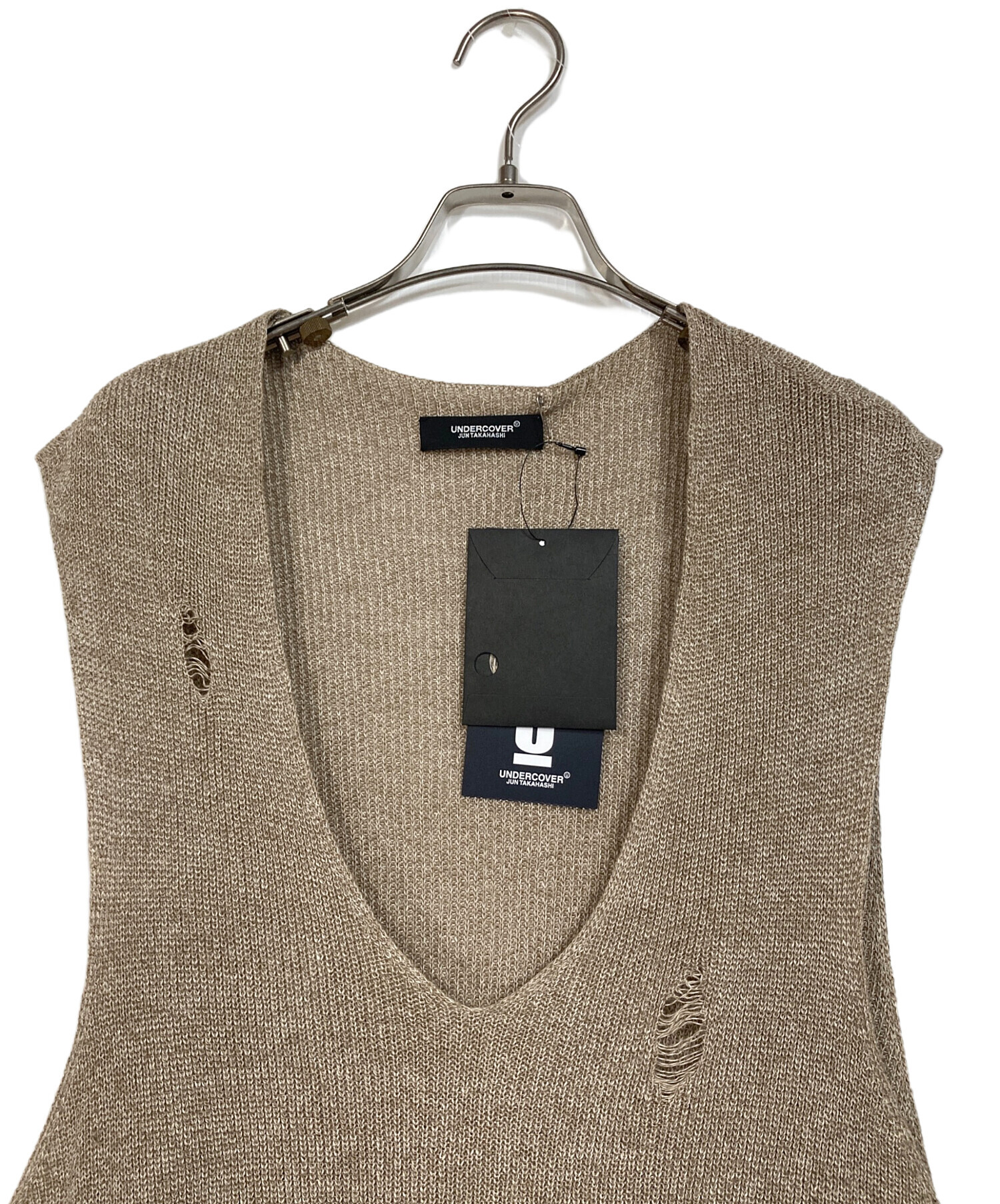 アンダーカバー　undercover ニットベスト　M 中古・古着通販】UNDERCOVER (アンダーカバー) サイドZIPリネンウール