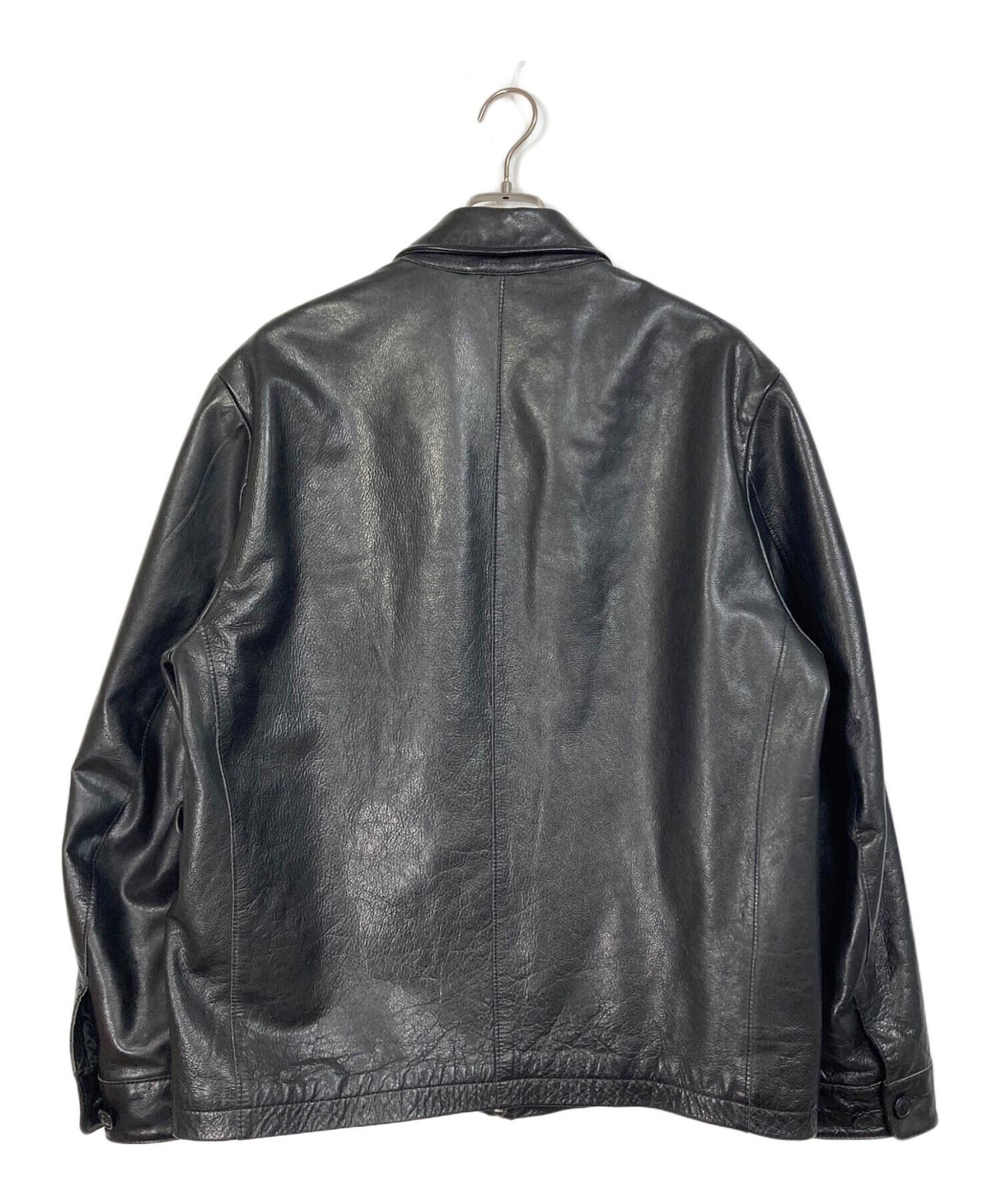OLD GAP レザージャケット　ブラック　カウレザー　00s 中古・古着通販】GAP (ギャップ) 【古着】00'Sカウレザージャケット 00