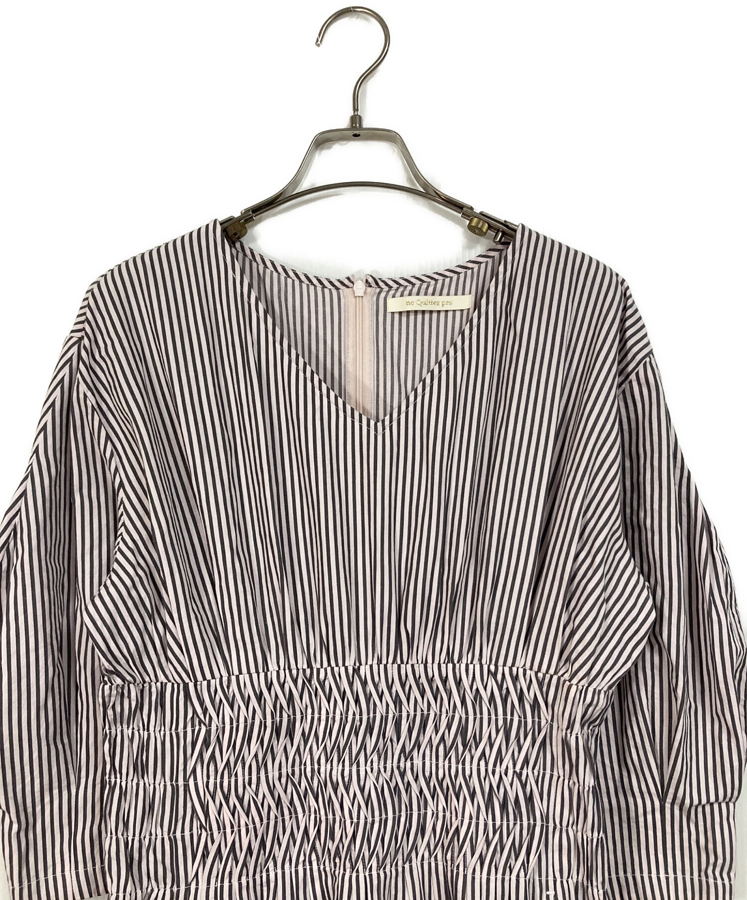 中古・古着通販】ne quittez pas (ヌキテパ) Cotton Poplin Wave Tuck