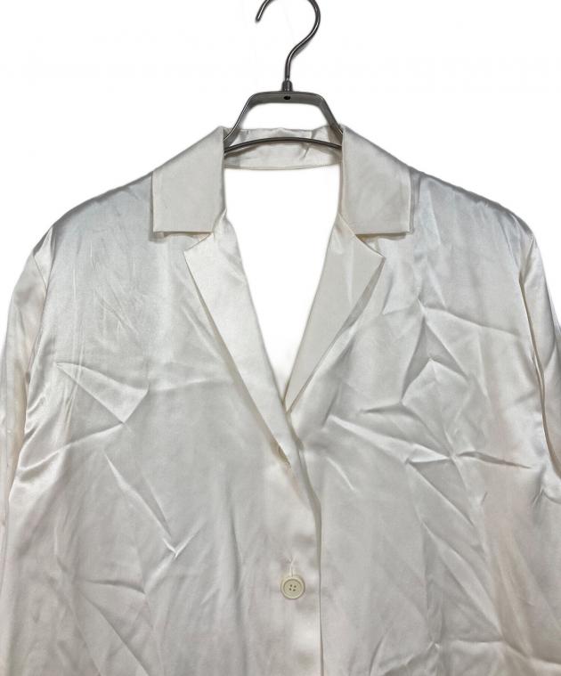 【hotikiss 】yo biotop ／シルクシャツ ホワイト 中古・古着通販】yo BIOTOP (ヨー ビオトープ) シルクシャツ 日本製