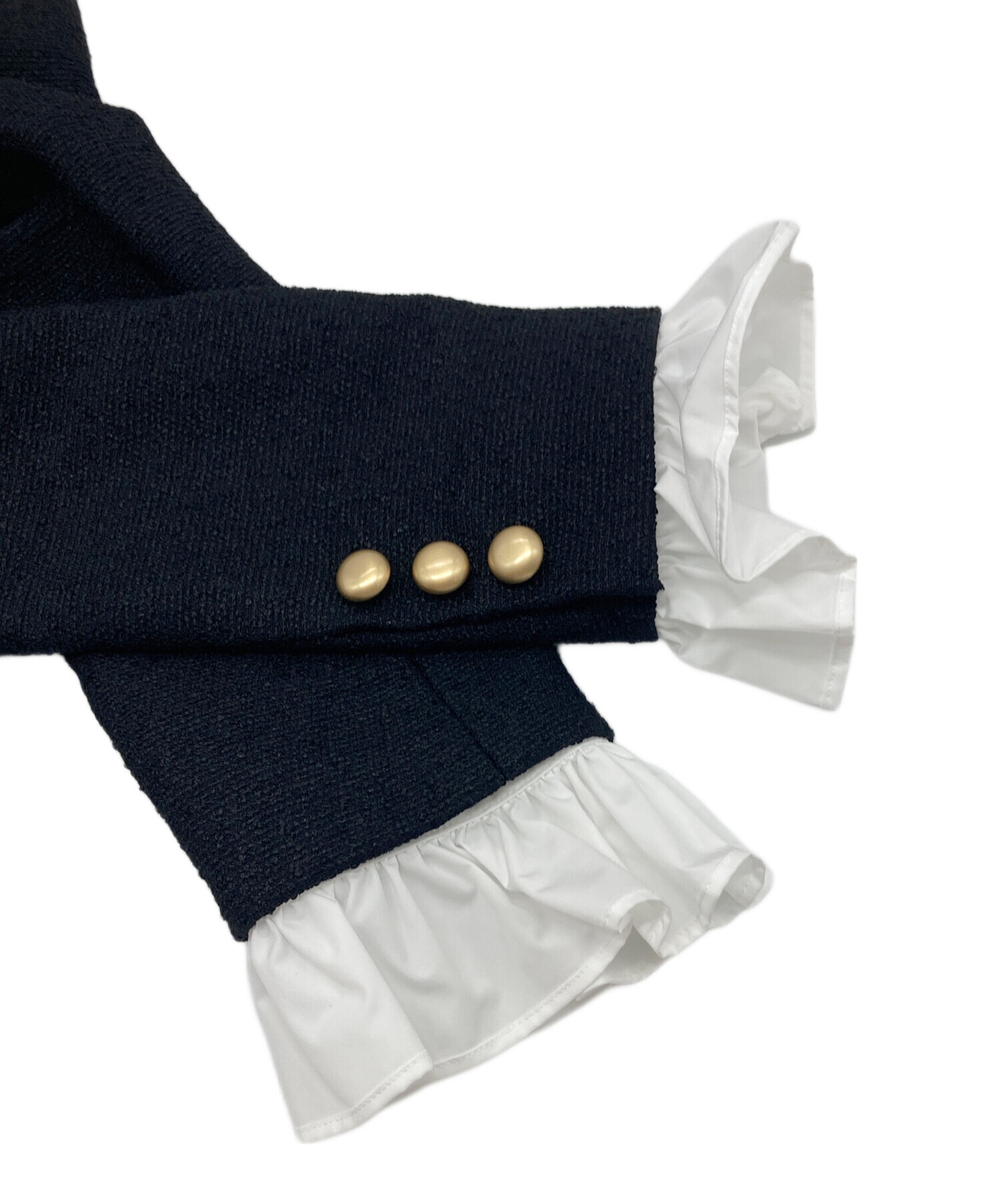 中古・古着通販】cygne (シーニュ) ツイードジャケット ブラック