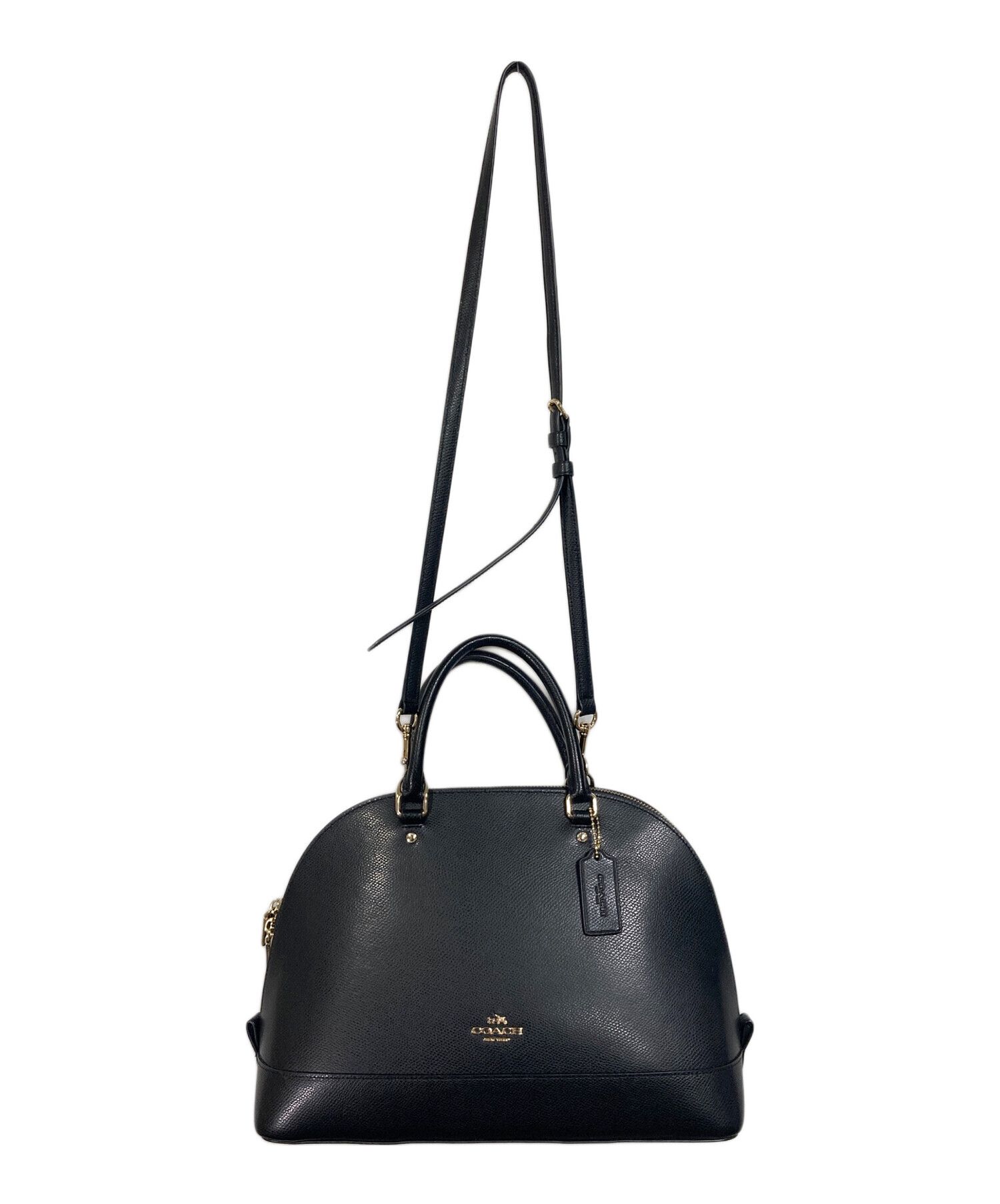 COACH 2way ハンドバッグ スタッズ ブラック 中古・古着通販】COACH (コーチ) 2WAYショルダーバッグ ハンドバッグ
