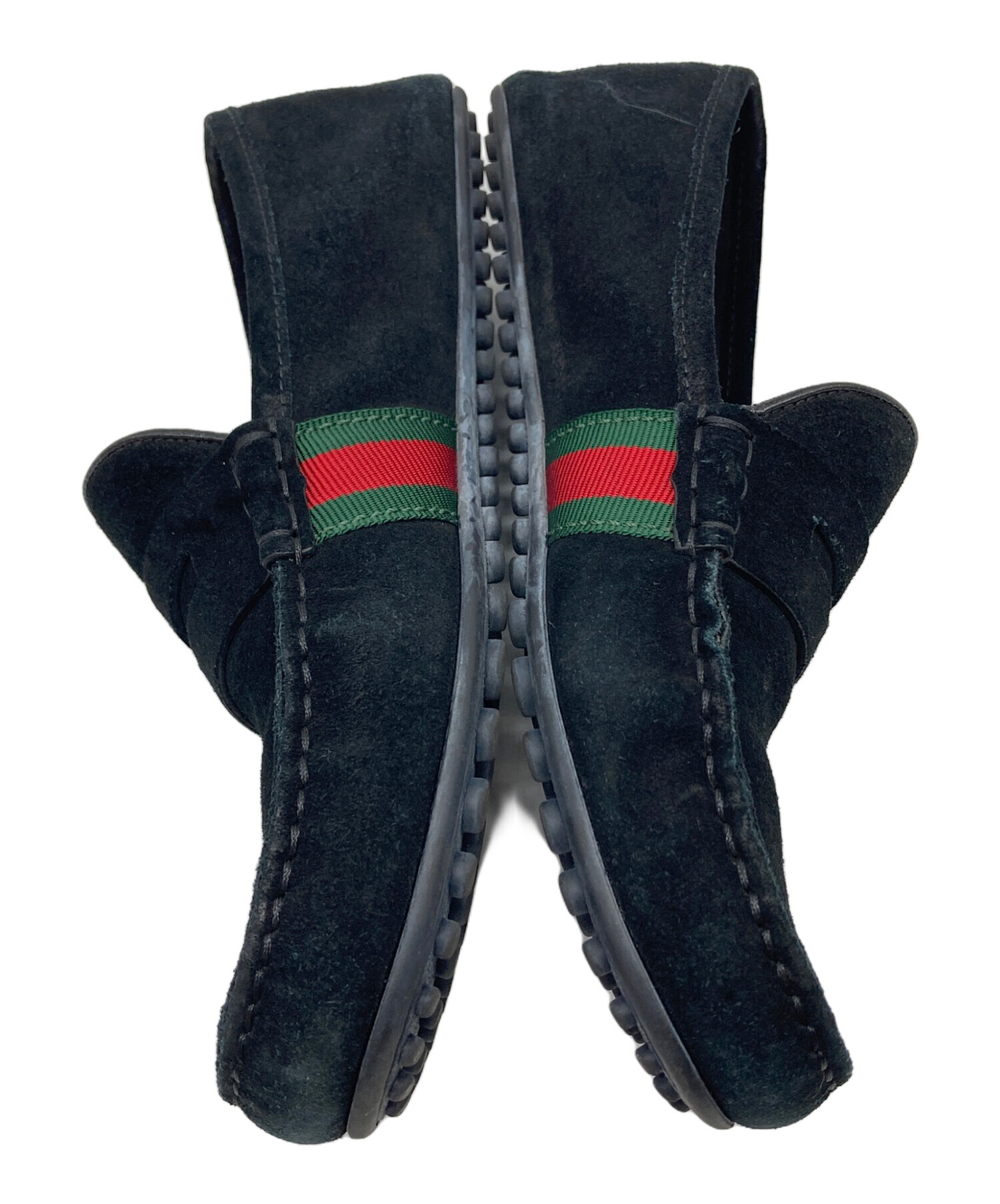 未使用級　GUCCI　現行タグ　シェリーライン　ネイビー　イタリア製 中古・古着通販】GUCCI (グッチ) シェリーラインドライビングシューズ