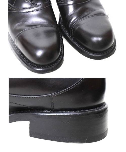 中古・古着通販】PRADA (プラダ) レザーチャッカブーツ ブラック 