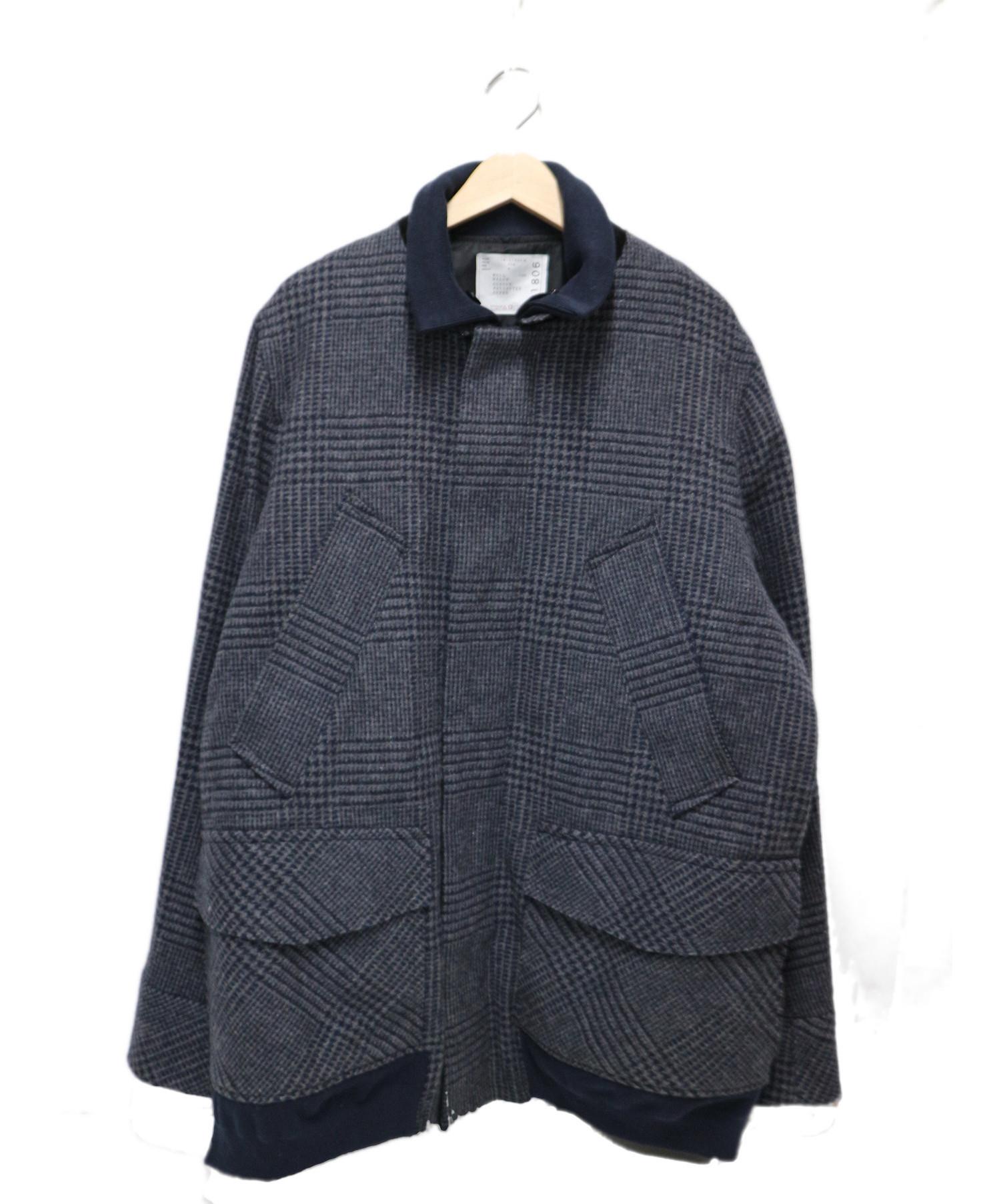 中古・古着通販】sacai (サカイ) グレンチェックブルゾン グレー