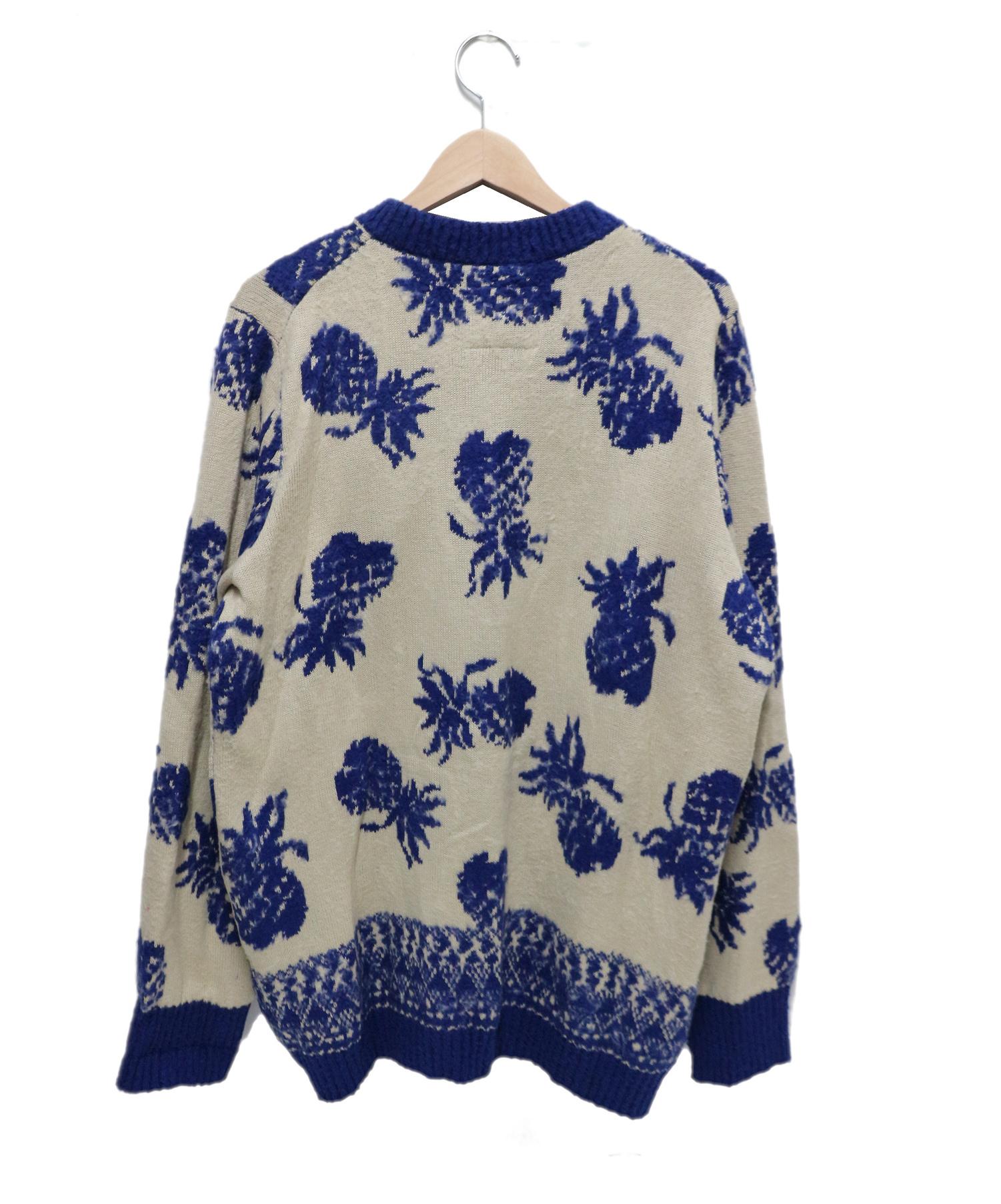 中古・古着通販】sacai (サカイ) 総柄ニット ホワイト サイズ:3 17SS 