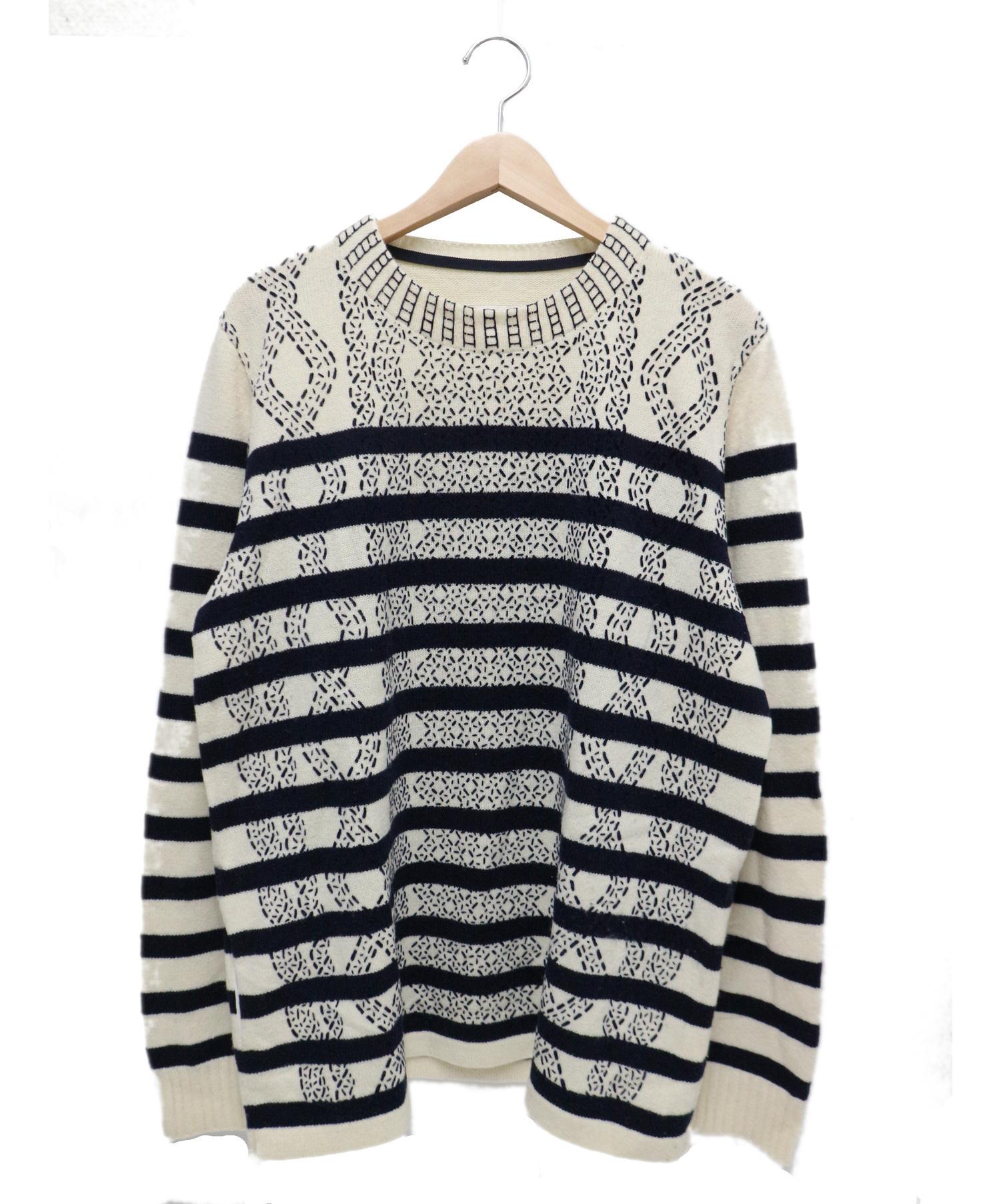 中古・古着通販sacai (サカイ) ボーダーニット ホワイト サイズ:3 13
