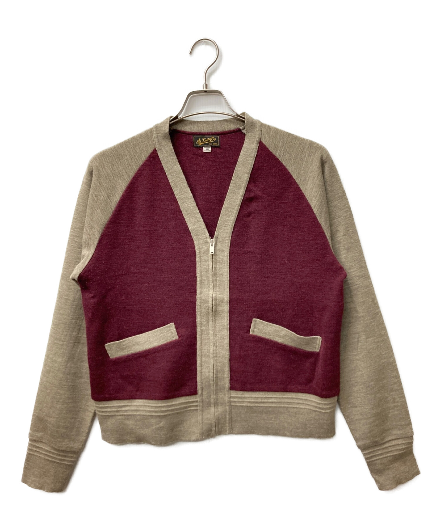 atlast &co アットラスト ウールツートンカーディガン 新品/AT LAST&CO