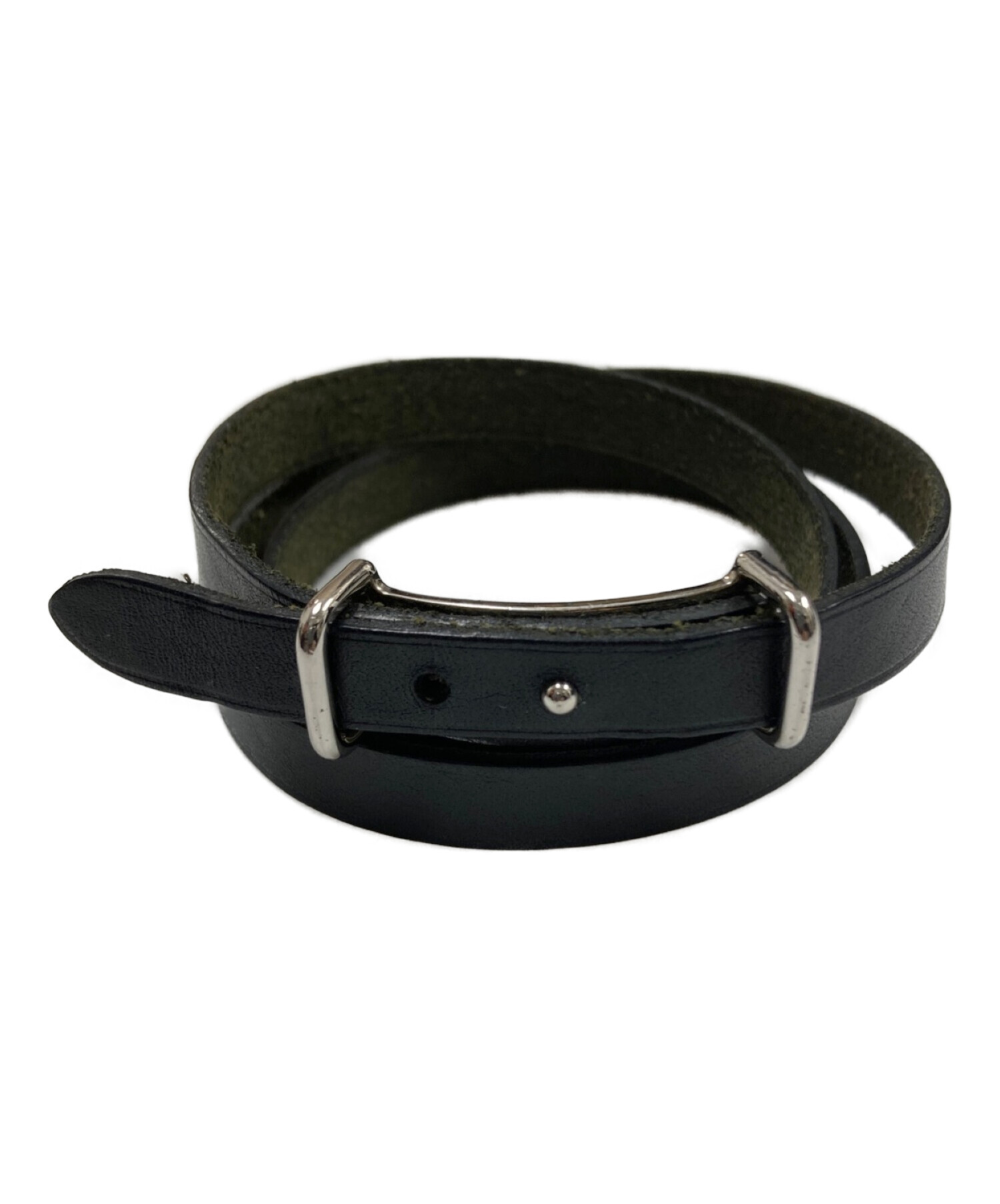 【中古】 エルメス HERMES アピ1 ブレスレット バングル ブラック 中古・古着通販】HERMES (エルメス) ビーアピシンプルトゥール