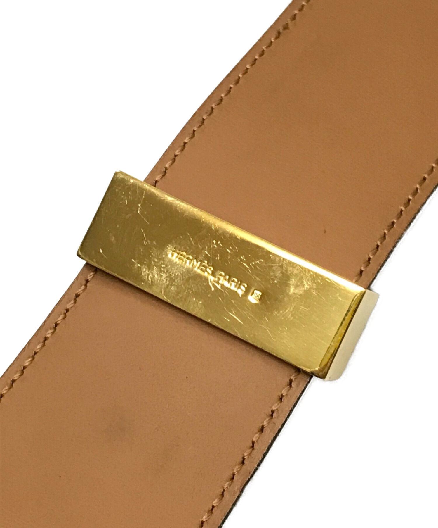 HERMÈS ブラウンレザーベルト HERMES エルメス 革ベルト 純正ベルト