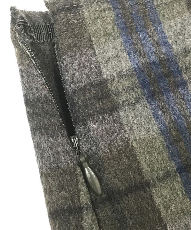 中古・古着通販】PRADA (プラダ) チェックスカート グレー サイズ:44