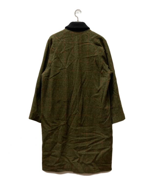中古・古着通販】semoh (セモー) ウールコート カーキ×ネイビー 中古・古着通販】semoh (セモー) ウールコート カーキ×ネイビー