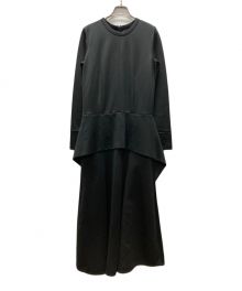 中古・古着通販】UN3D. (アンスリード) BACK OPEN PEPLUM OP ブラック  