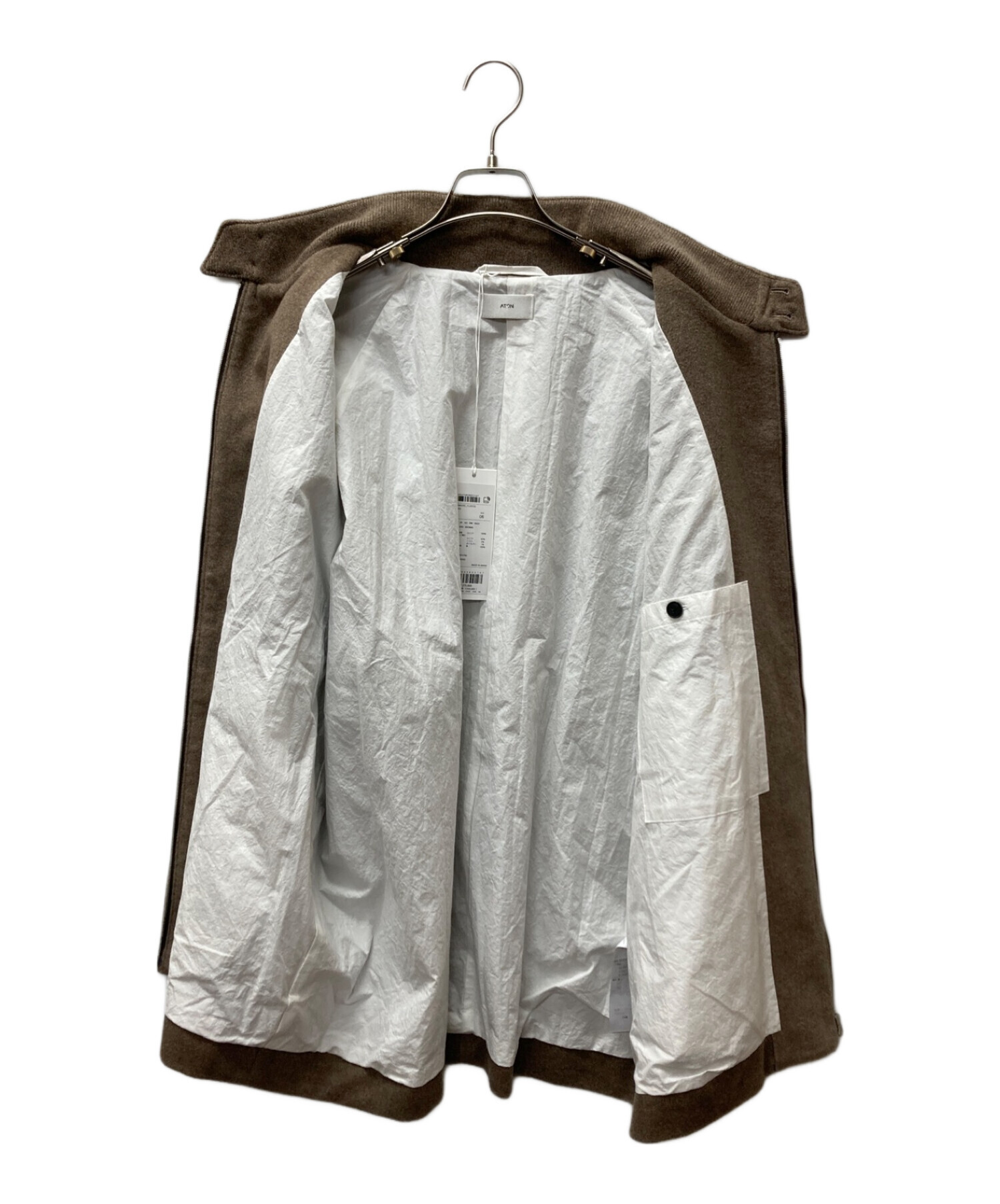 【美品】 ATON エイトン ブルゾン ライトベージュ 美品】 ATON エイトン ブルゾン ライトベージュ 【公式通販】