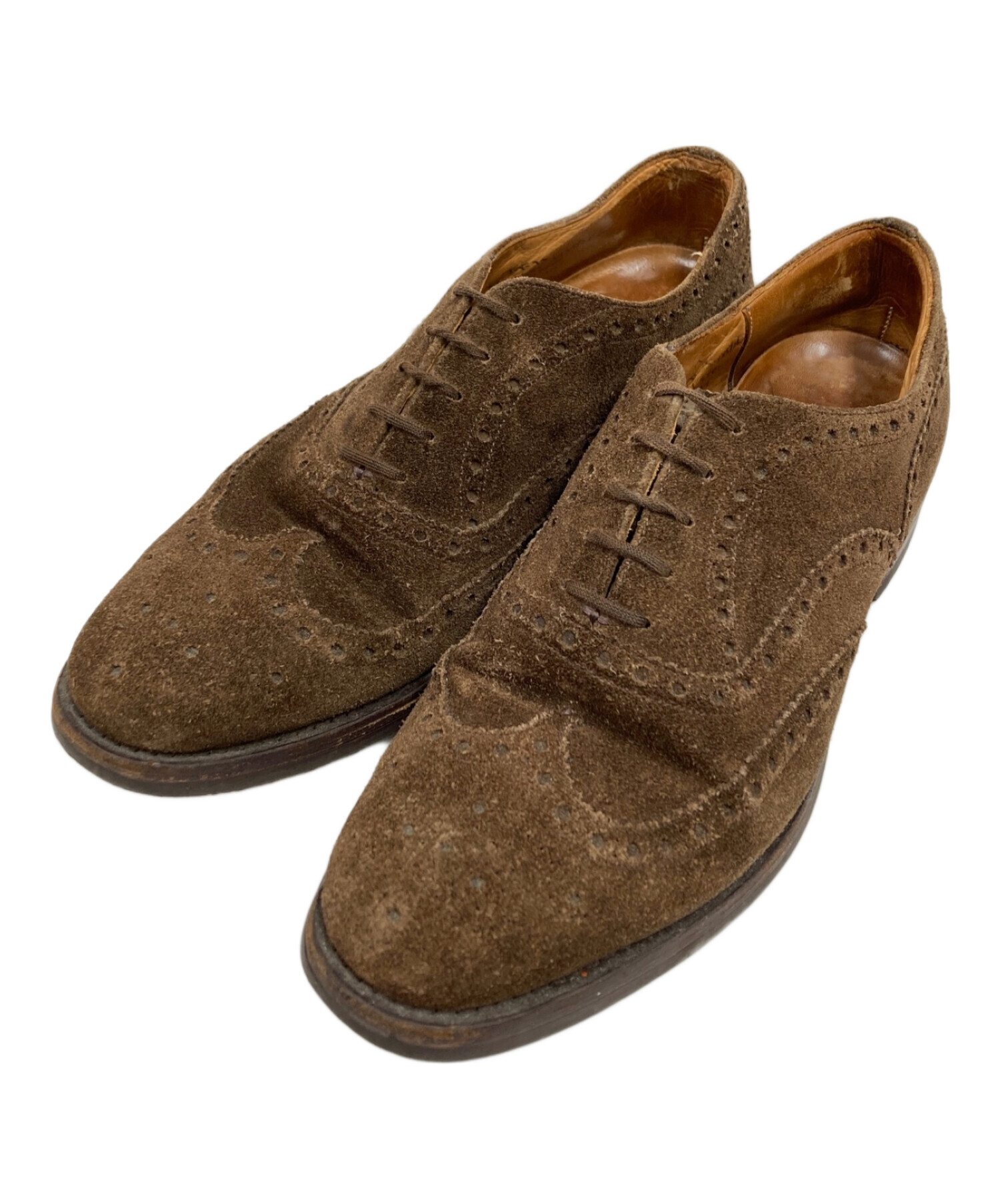 Church's チャーチ ブラウン スエード ウィングチップ シューズ 【公式