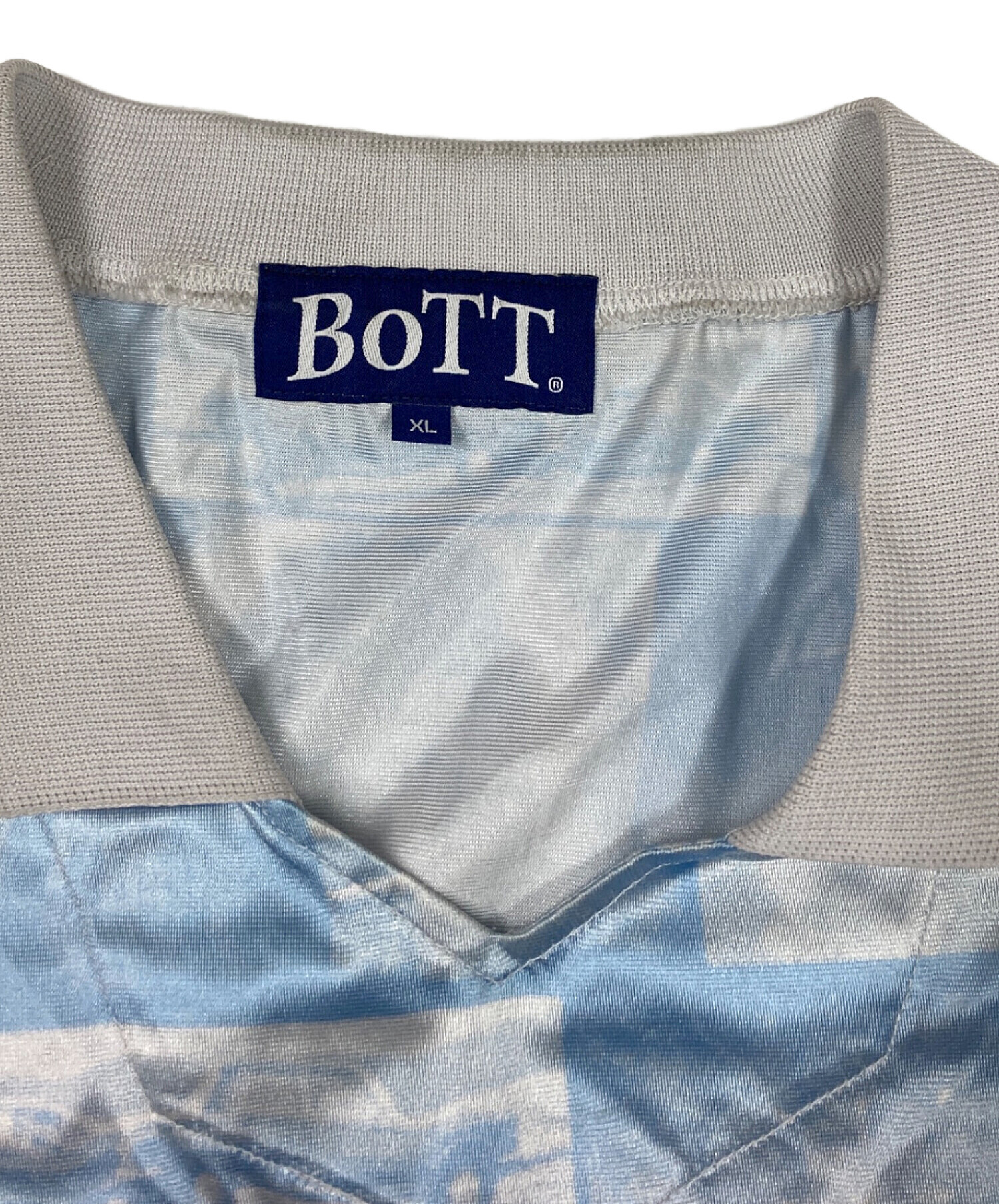 BoTT 水色 パターンプリント ゲームシャツ 中古・古着通販】BoTT (ボット) 総柄ゲームシャツ スカイブルー サイズ
