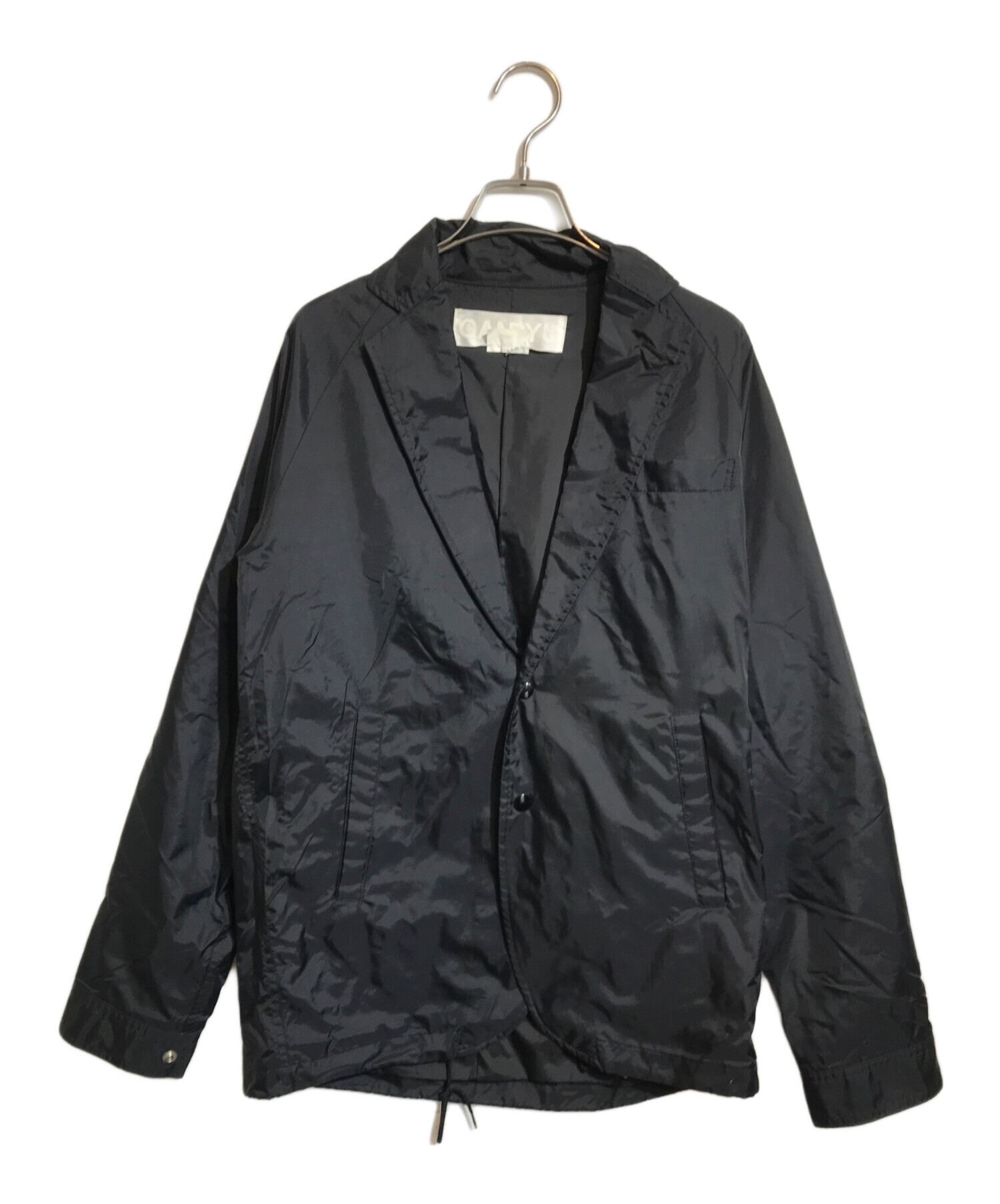 GANRYU ブラック ナイロンジャケット M日曜迄SALE‼️コムデギャルソン 中古・古着通販】GANRYU (ガンリュウ) ナイロンテーラードジャケット