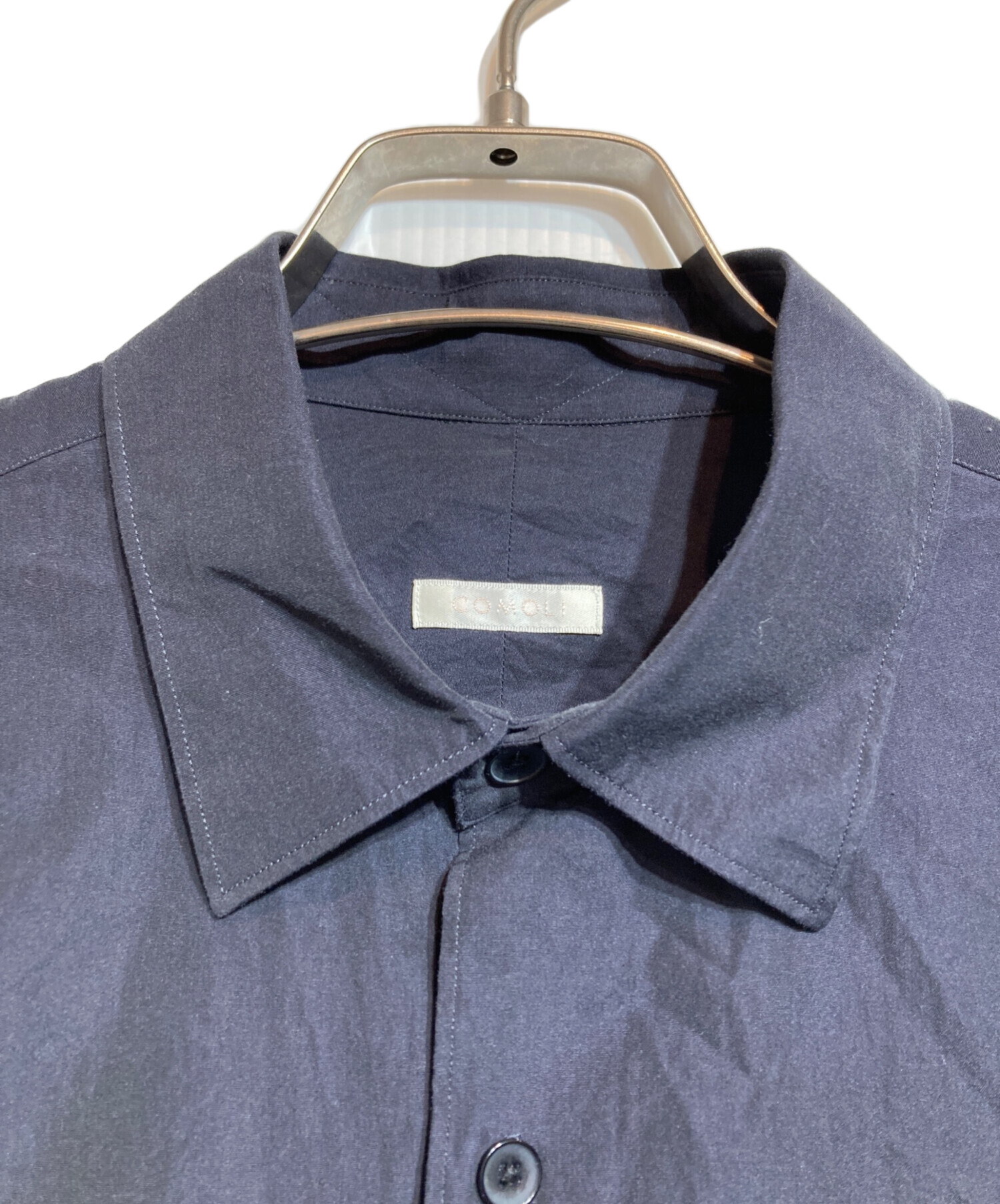 中古・古着通販】COMOLI (コモリ) コモリシャツ ネイビー サイズ:1