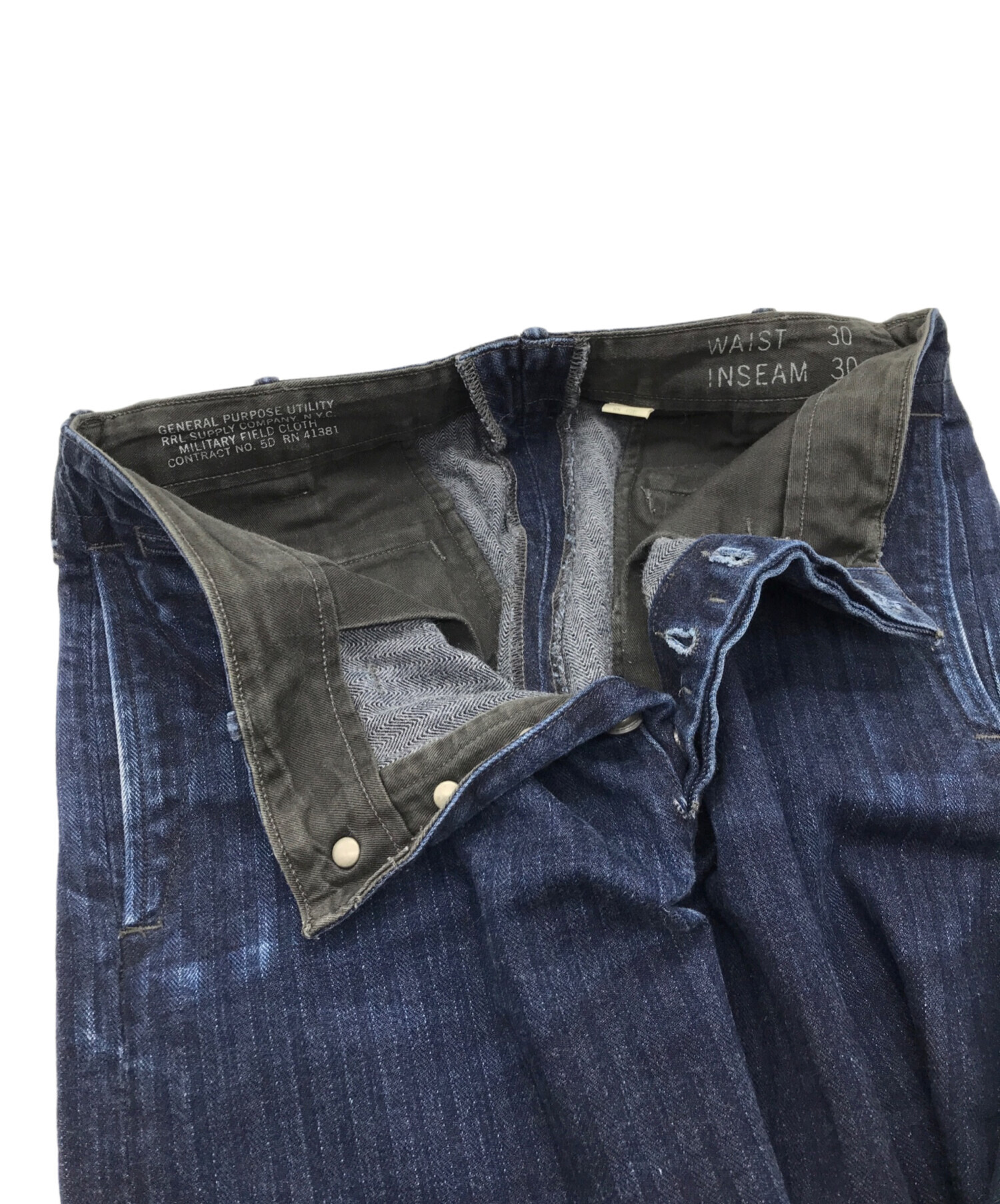 中古・古着通販】RRL (ダブルアールエル) ヘリンボーンデニムパンツ