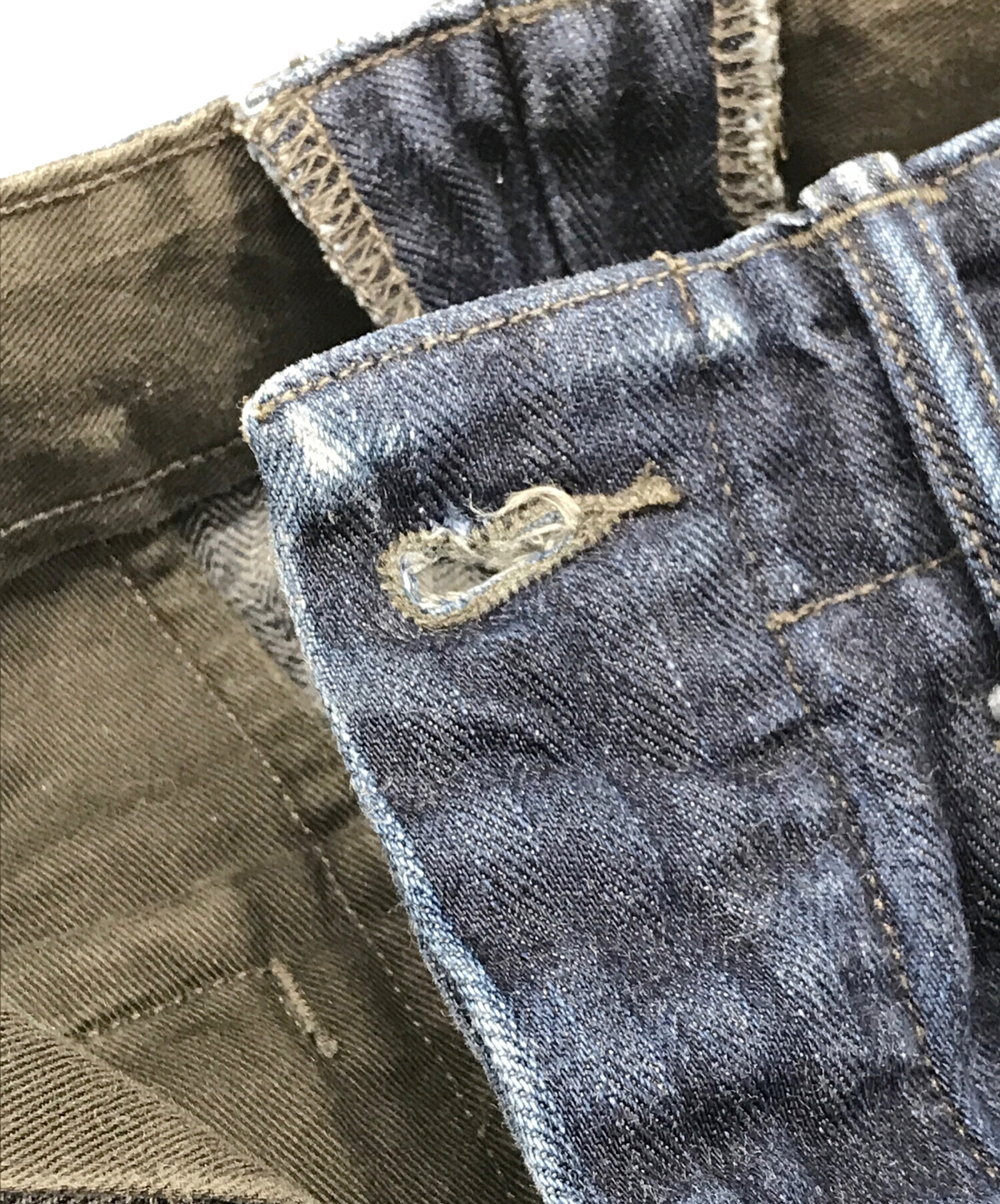 中古・古着通販】RRL (ダブルアールエル) ヘリンボーンデニムパンツ