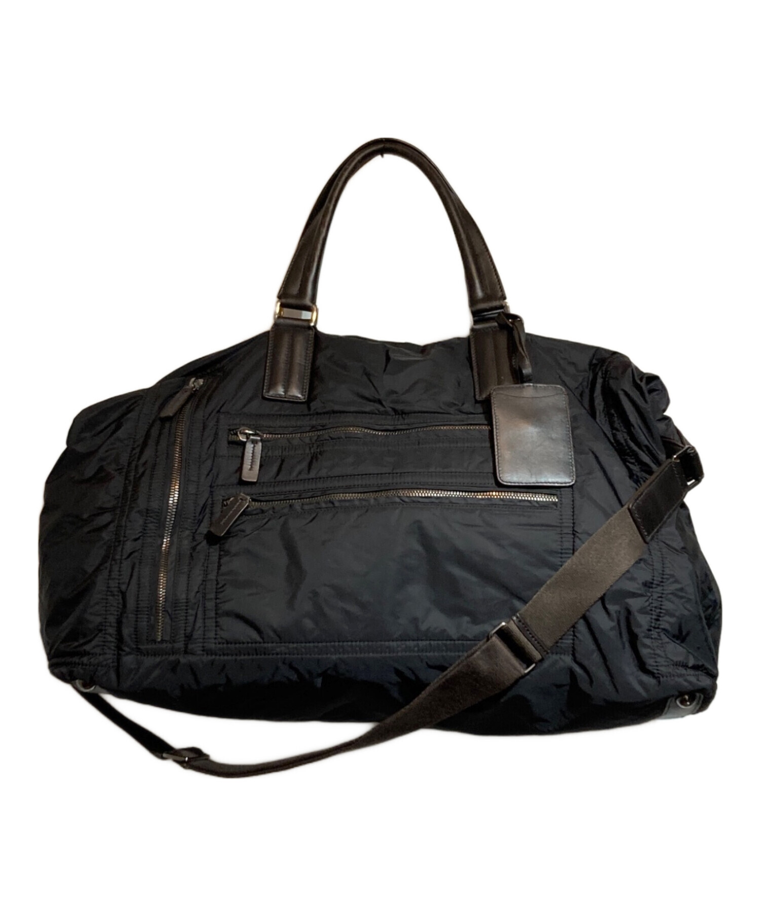 TODS ドッズ ナイロン 2WAY ショルダー トート バッグ 黒 大容量 