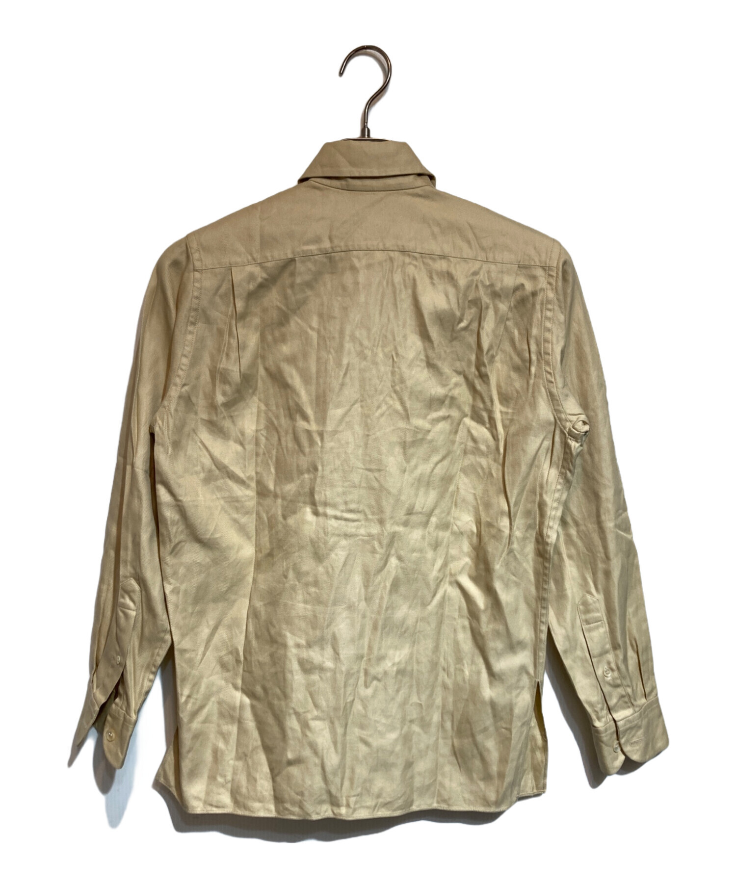 中古・古着通販】HERMES (エルメス) ハーフジップシャツ ベージュ