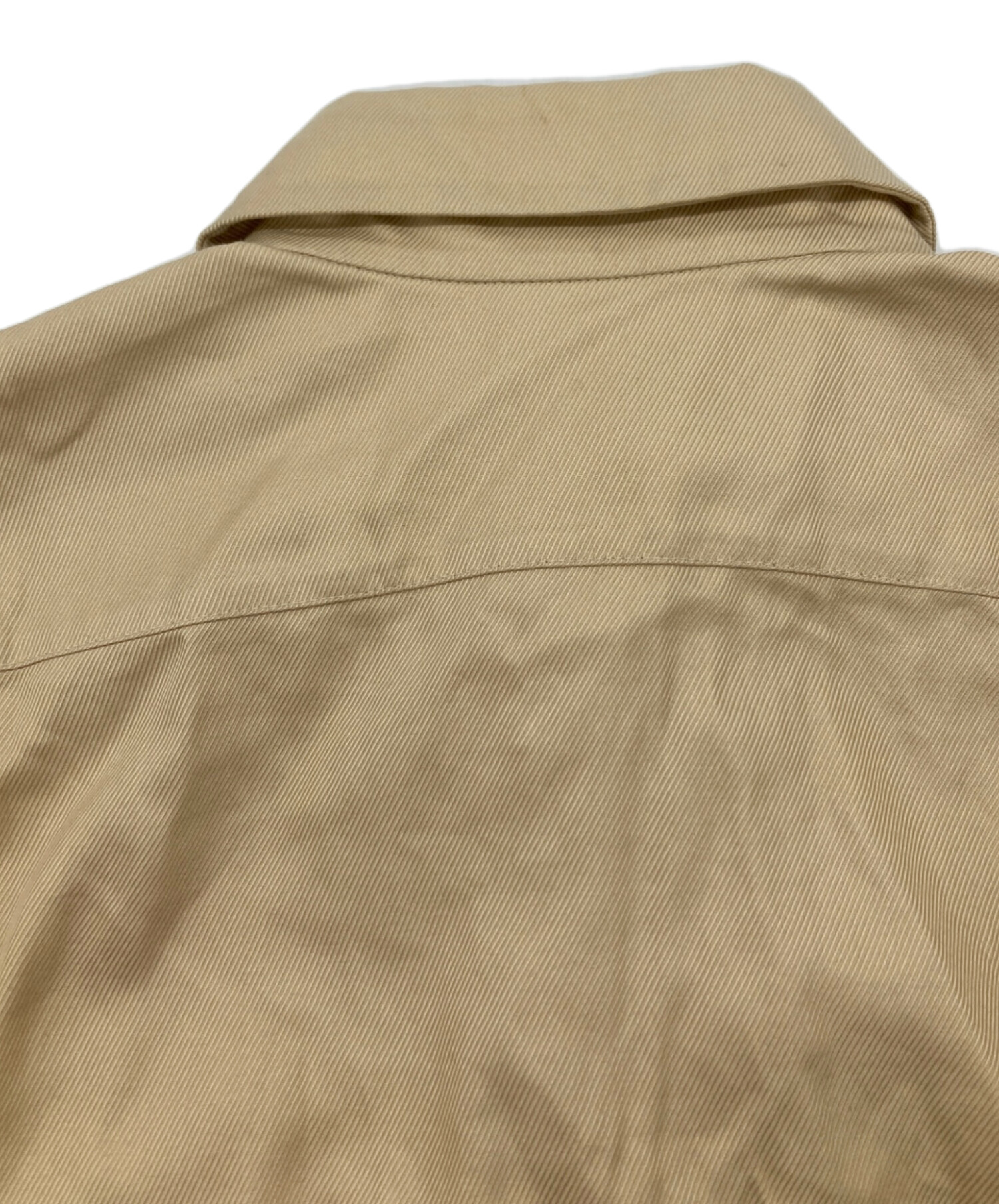 エルメス　羽プリント ベージュ 長袖シャツ　美品 本日限定値下げ⭕️［美品］OLD HERMES シルクシャツ エルメス(HERMES