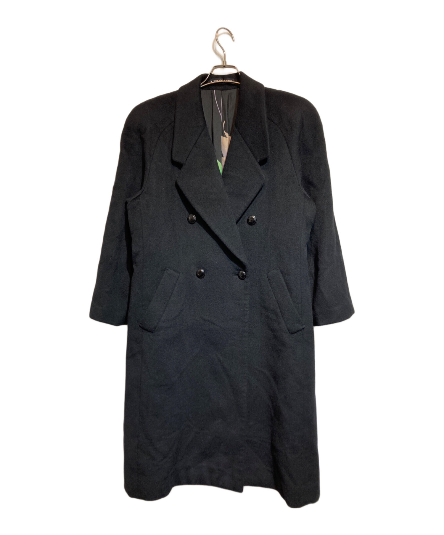 美品✳︎レオナール LEONARD FASHION コート カシミヤ ブラックM 美品✳︎レオナール LEONARD FASHION コート カシミヤ ブラックM