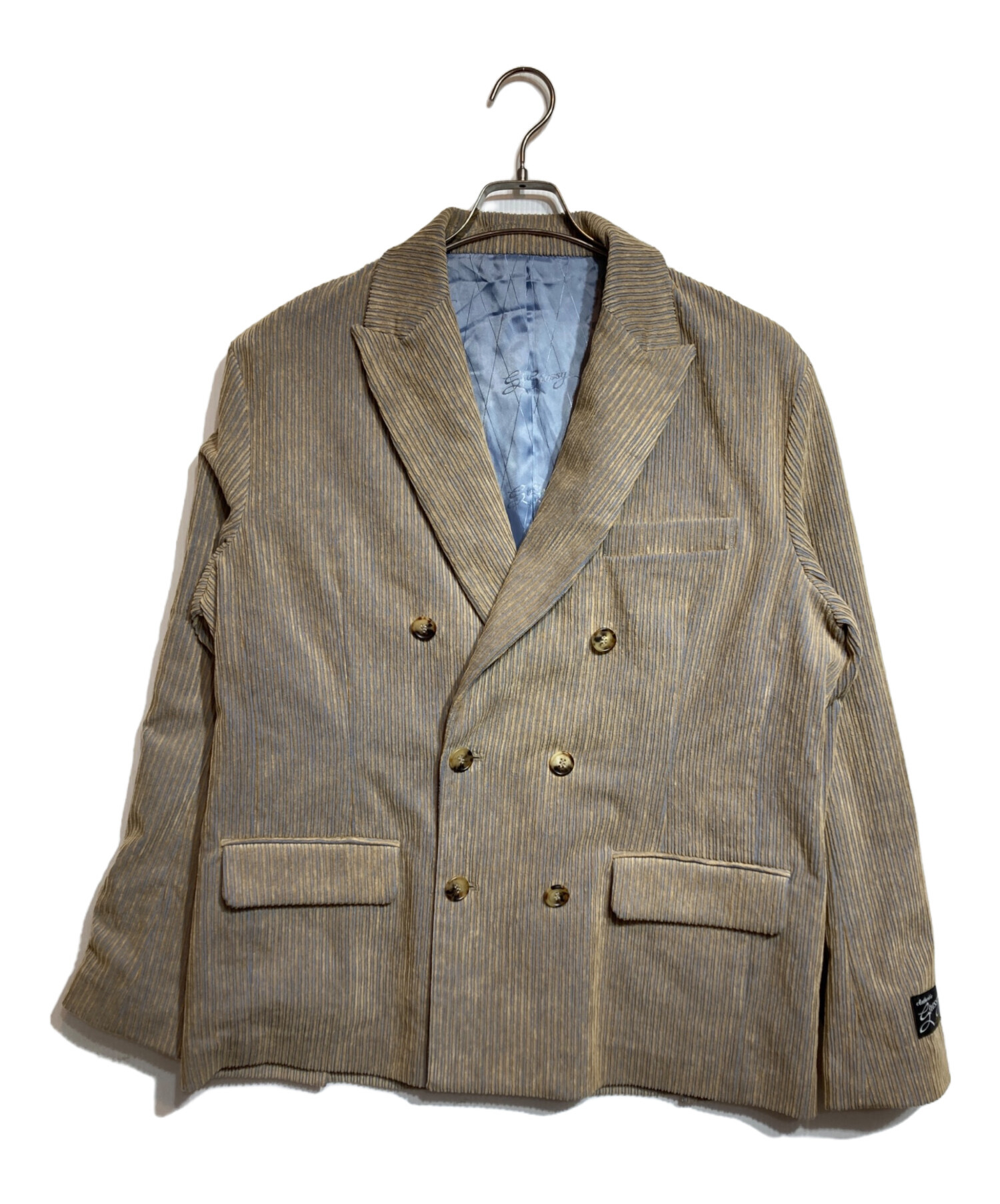 ジャケット・アウター STUSSY CORDUROY DOUBLE-BREASTED BLAZER Stussy Mix Wale Corduroy Double-Breasted Blazer Sand Men's - FW23 - US