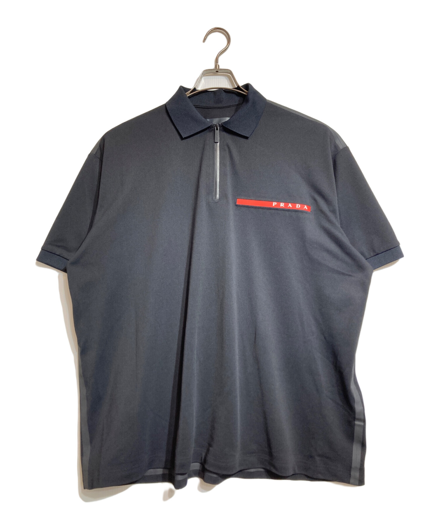 中古・古着通販】PRADA (プラダ) ピケ ポロシャツ ブラック サイズ:M