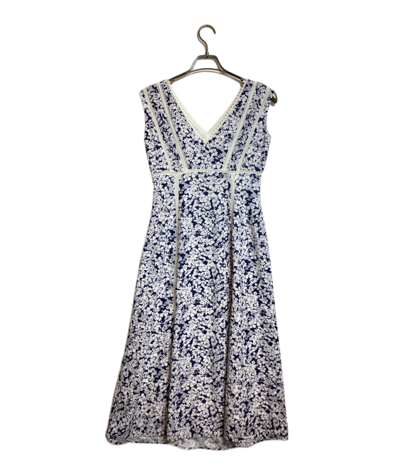Herlipto Lace Trimmed Floral Dress Lace Trimmed Jacquard Dress 