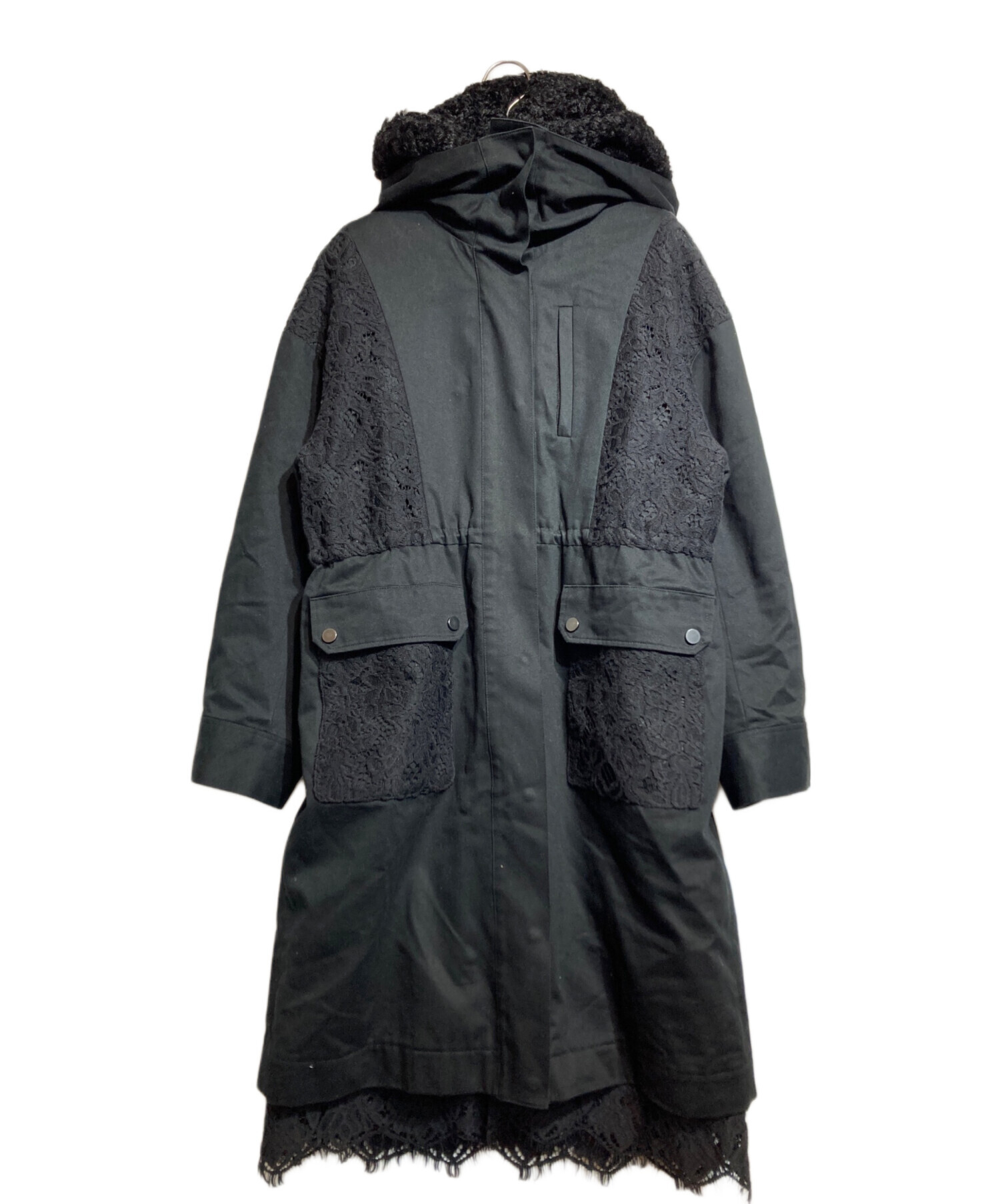 【美品】グレースコンチネンタル　ライナー付レースモッズコート　サイズ36 美品】グレースコンチネンタル ライナー付レースモッズコート