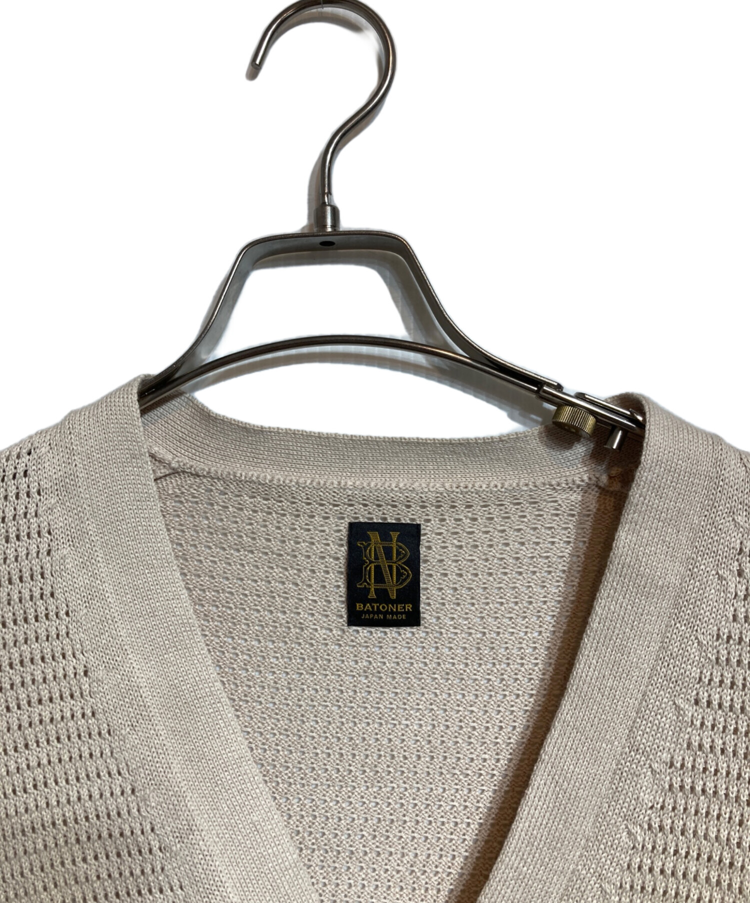 中古・古着通販】BATONER (バトナ―) SUMMER KNIT V NECK CARDIGAN 