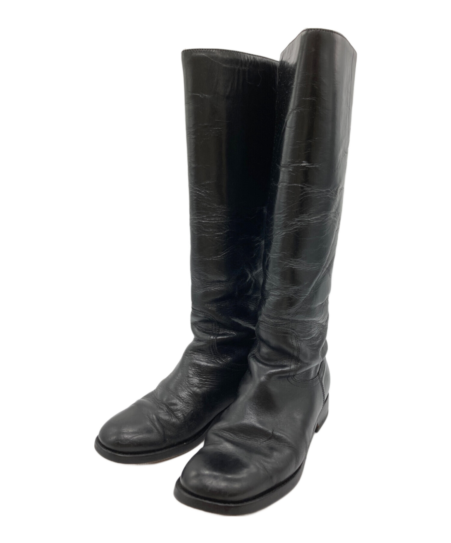 マルジェラロングレザーブーツサイズ37 中古・古着通販】Maison Margiela (メゾンマルジェラ) レザーロング