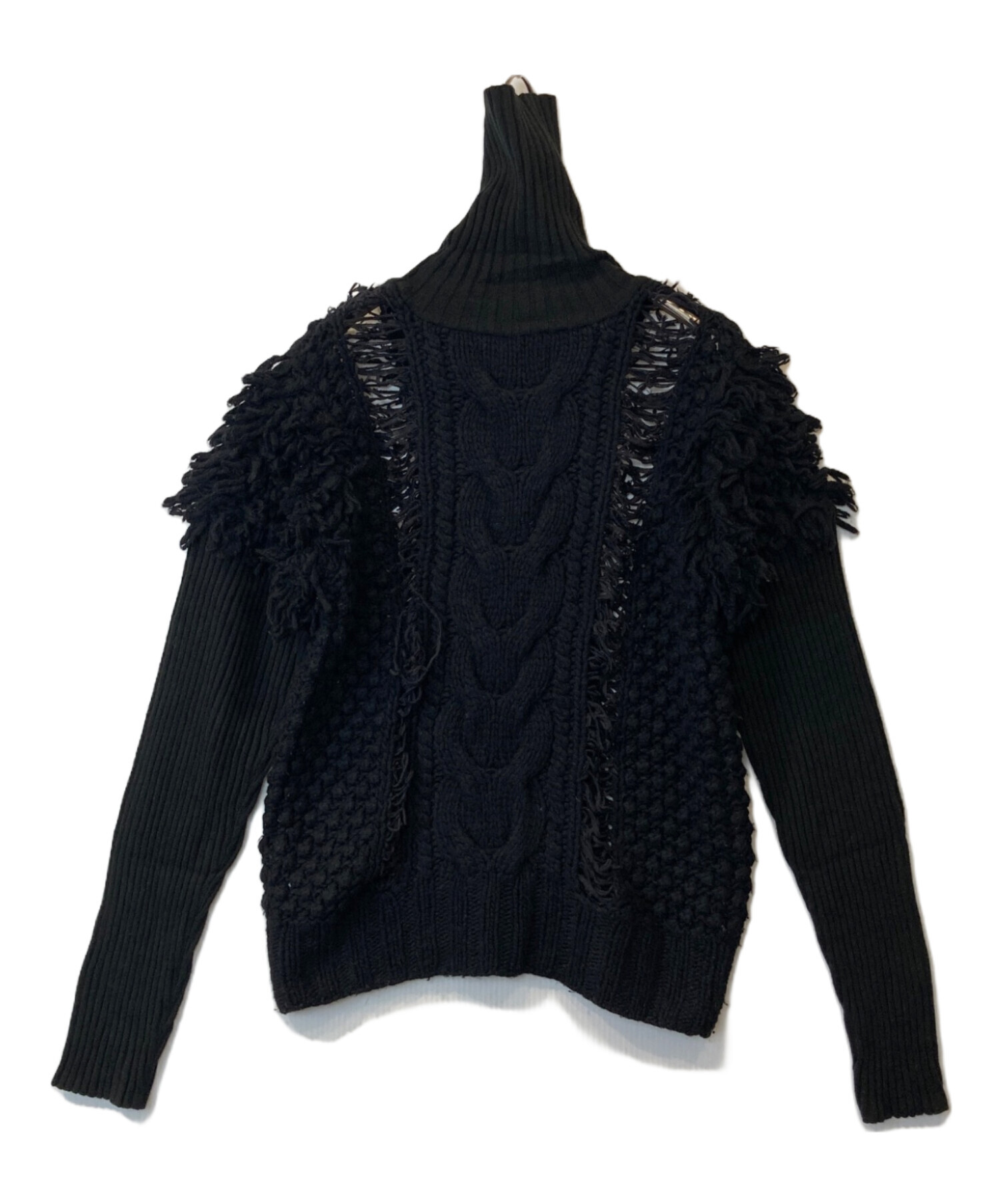 中古・古着通販】LEINWANDE (ラインヴァンド) フリンジタートルネック