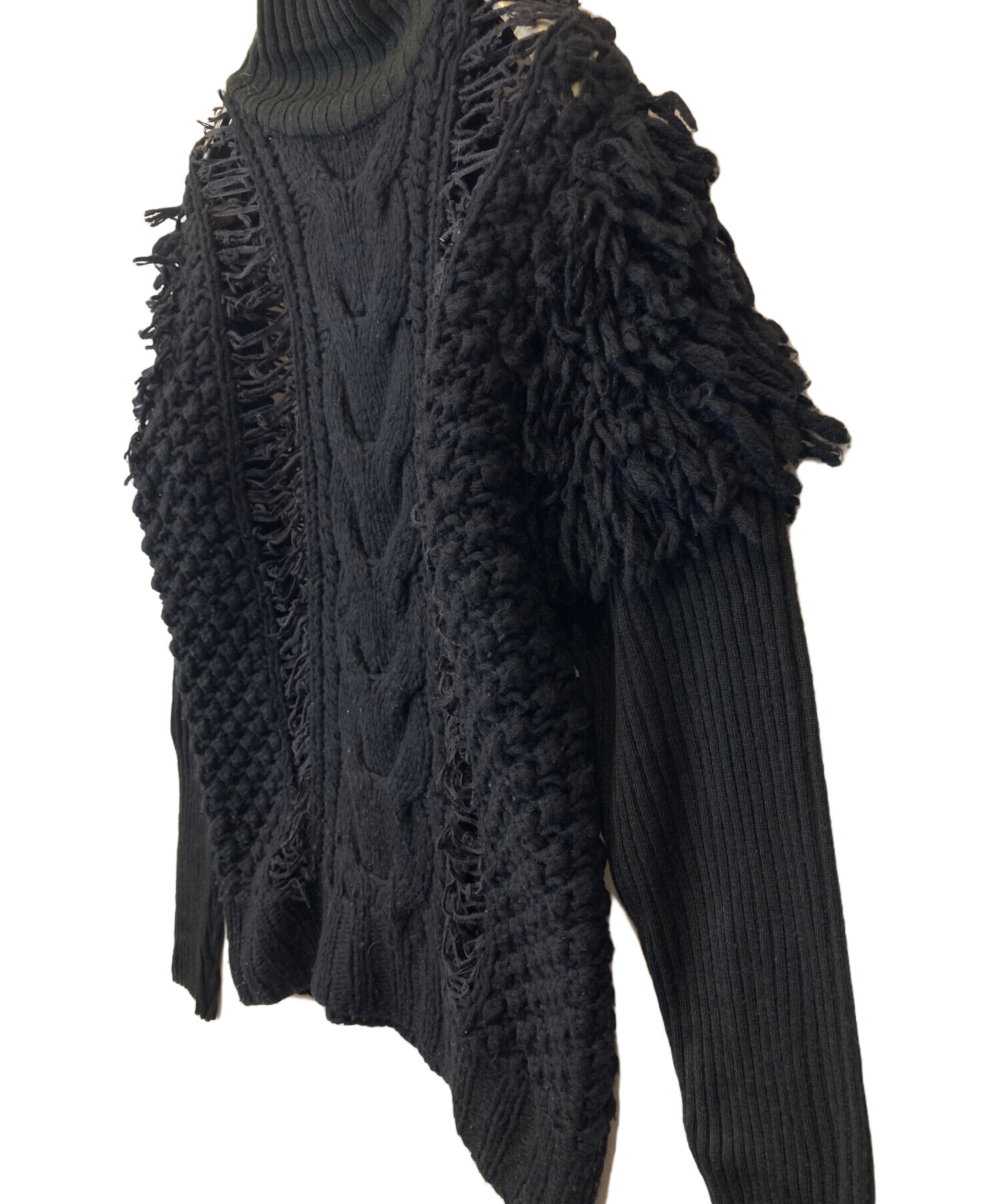 中古・古着通販】LEINWANDE (ラインヴァンド) フリンジタートルネック