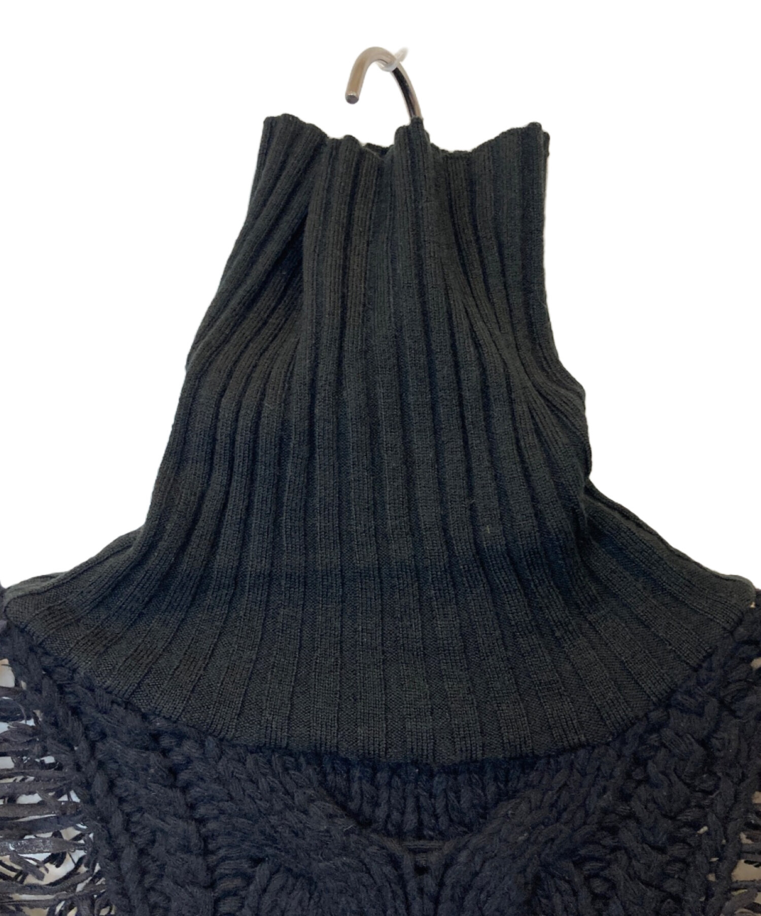 leinwande フリンジ付き ケーブルニット 中古・古着通販】LEINWANDE (ラインヴァンド) フリンジタートルネック