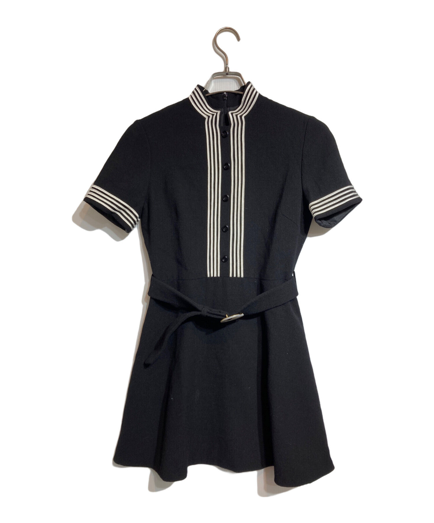 国内正規品 Gucci グッチ ベルト ワンピース ミニワンピ ドレス 中古・古着通販】GUCCI (グッチ) Gベルト付ミニワンピース ブラック