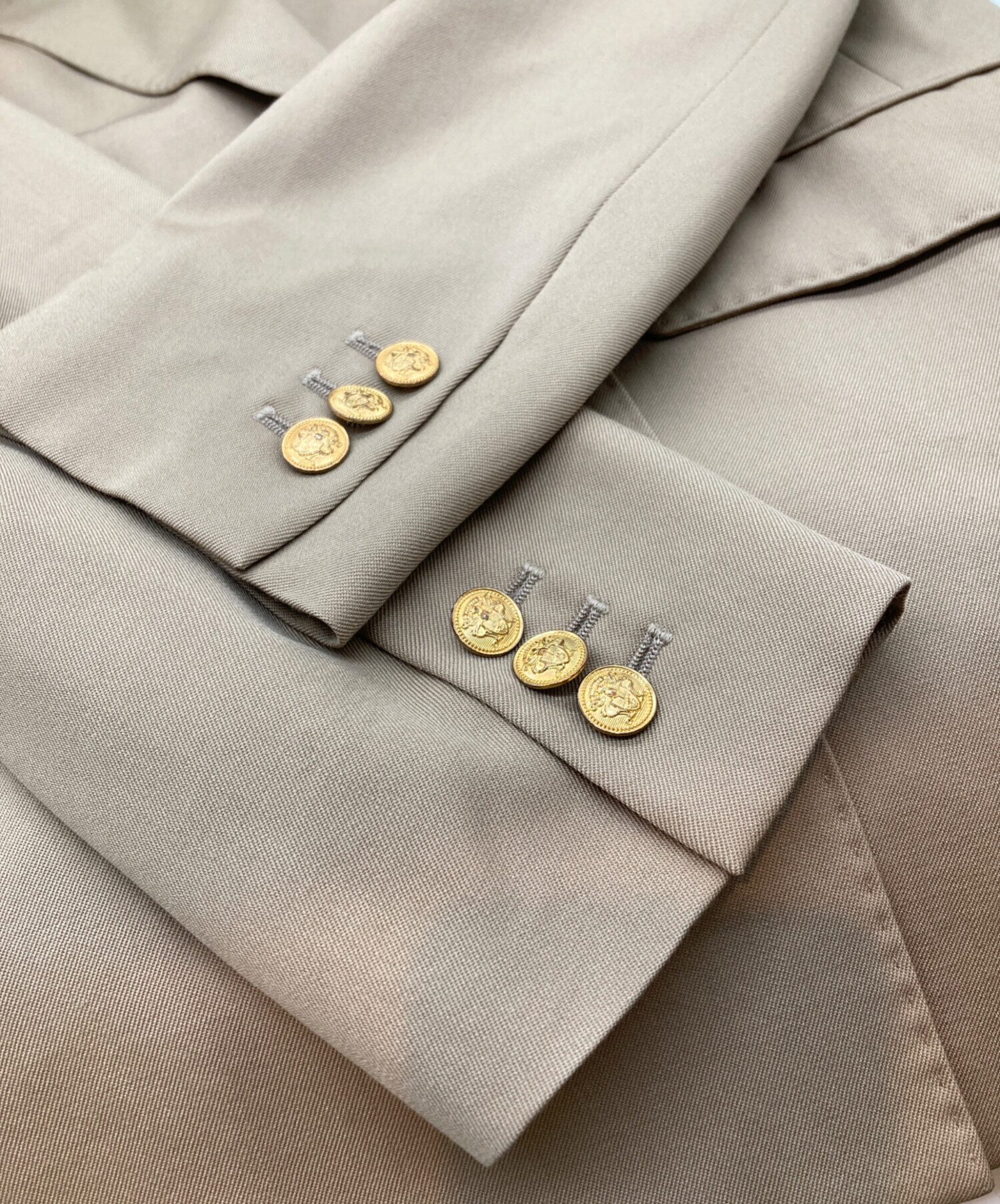 【新品同様】MACPHEE ウールギャバジン ダブルブレストジャケット 36 MACPHEE ジャケット テーラードジャケット ウールギャバジン ダブル