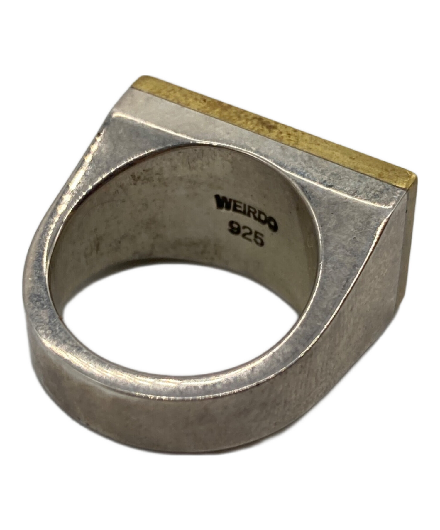 中古・古着通販】WEIRDO (ウィアード) ロゴスタンプリング シルバー