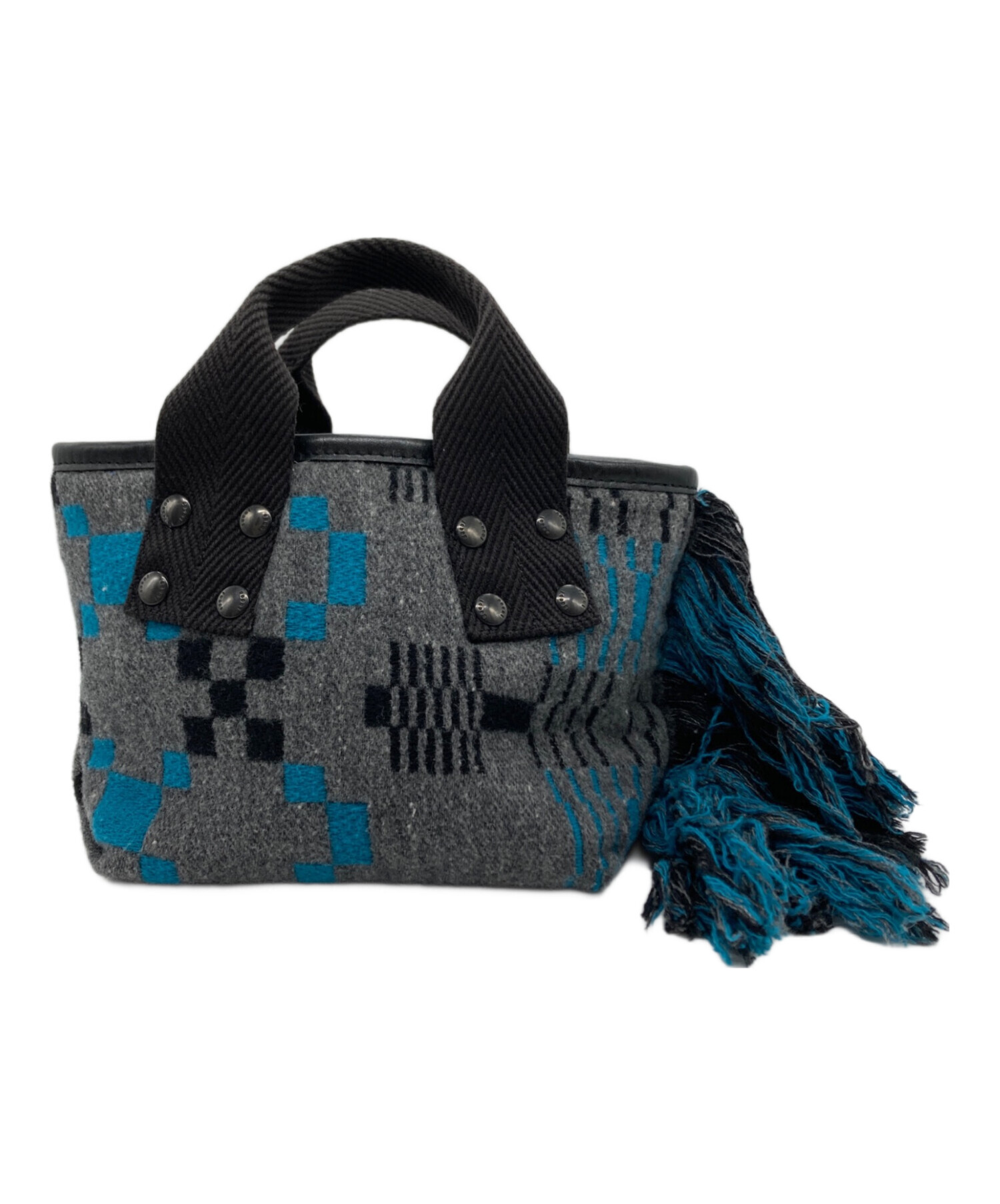 中古・古着通販】sacai (サカイ) GEOMETRIC JACQUARD TOTE S グレー 