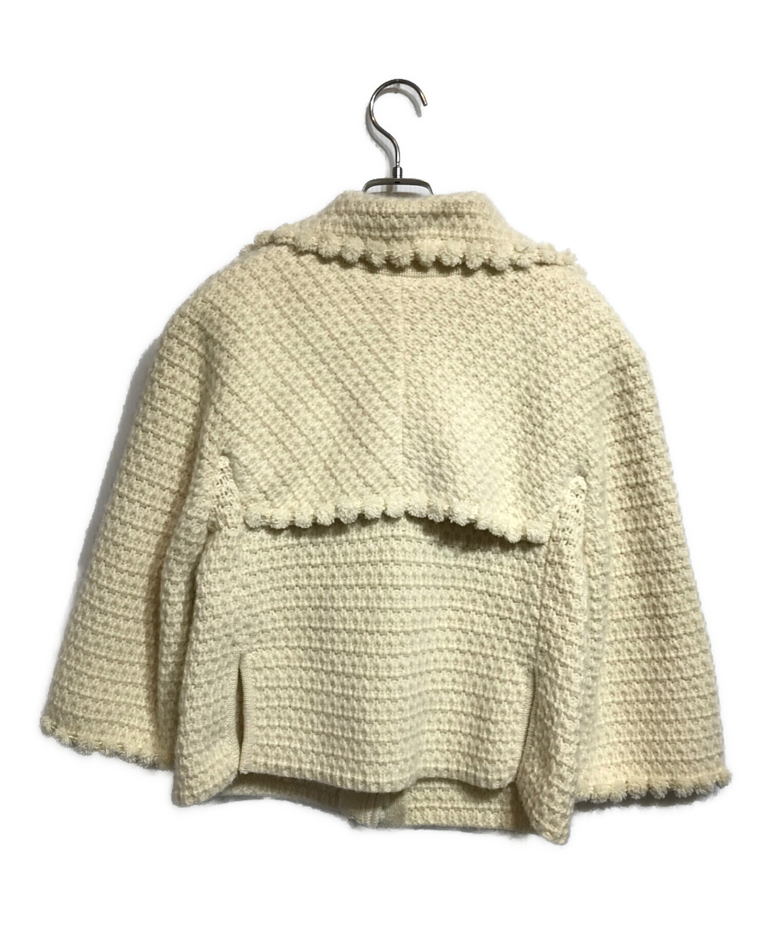 [未使用] シャネル CHANEL フリンジ ニットジャケット イタリア製 中古・古着通販】CHANEL (シャネル) ニットジャケット アイボリー