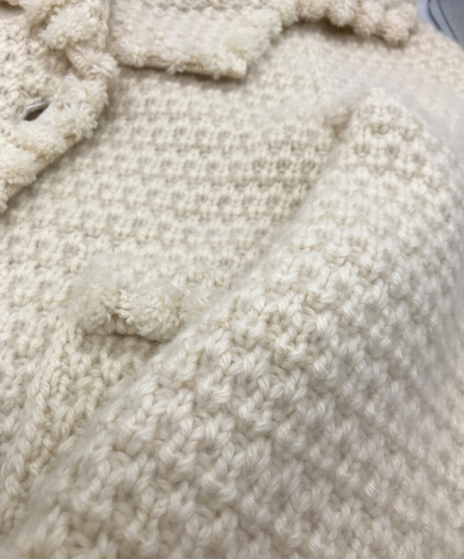 中古・古着通販】CHANEL (シャネル) ニットジャケット アイボリー