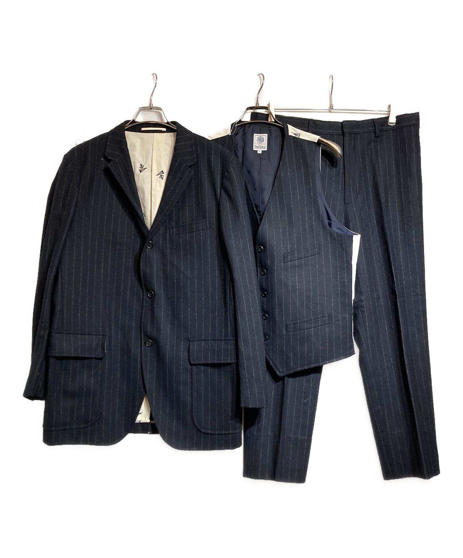 J.PRESS × BLUE BLUE ネイビー スリーピース 中古・古着通販】J.PRESS (ジェイプレス) BLUE BLUE (ブルーブルー) 3