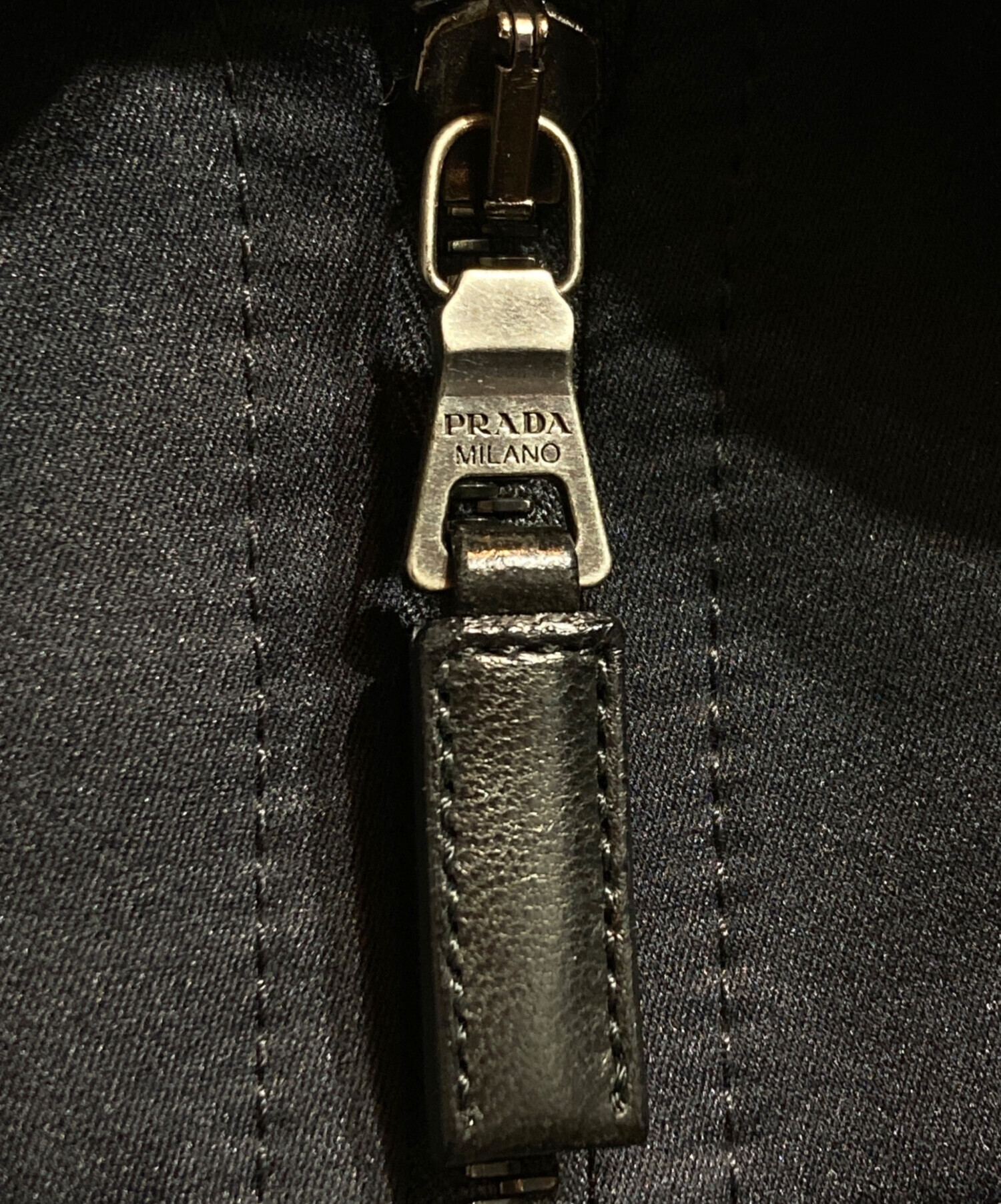 中古・古着通販】PRADA (プラダ) ジップアップブルゾン ネイビー
