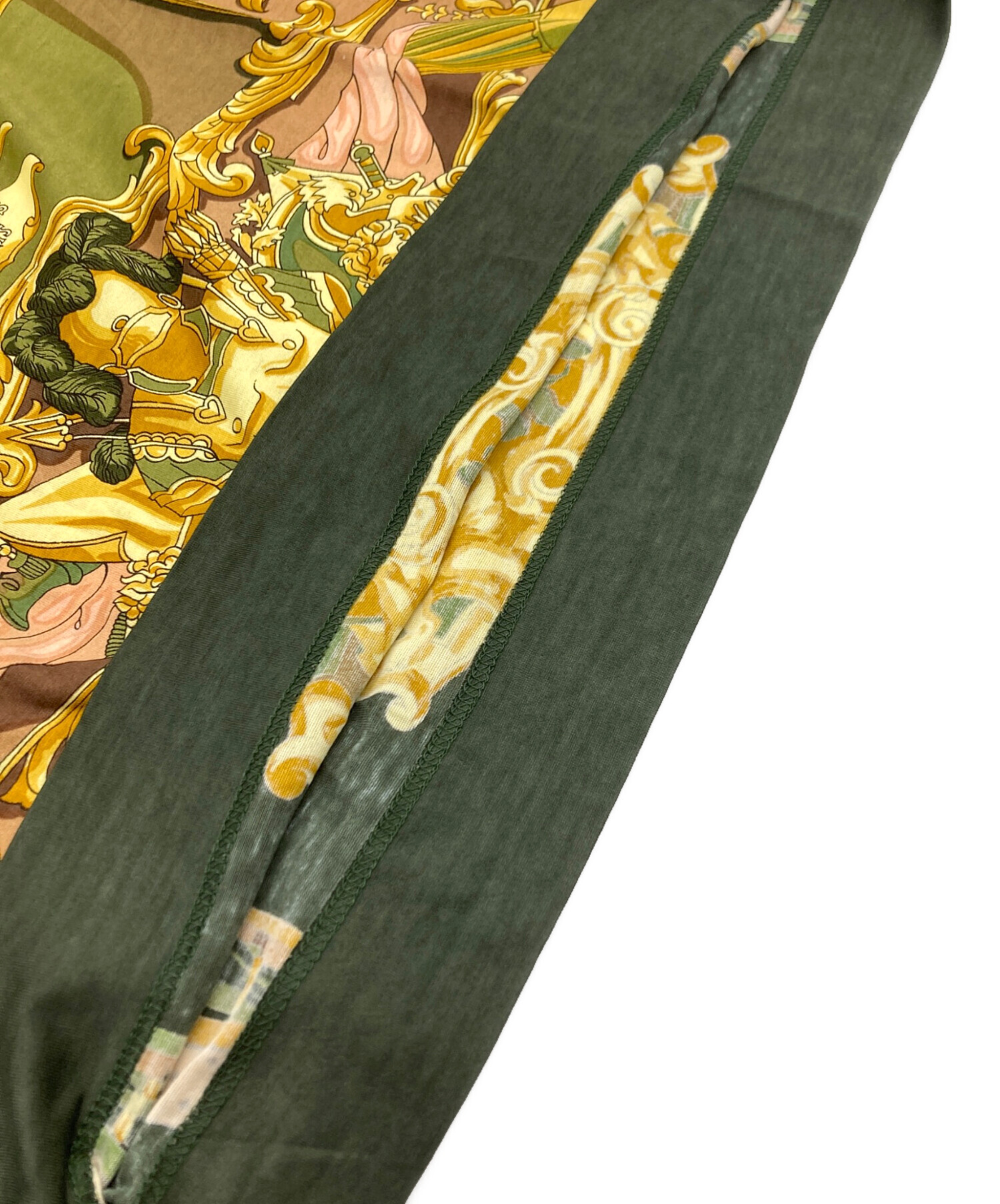 中古・古着通販】HERMES (エルメス) スカーフ柄ポロシャツ グリーン