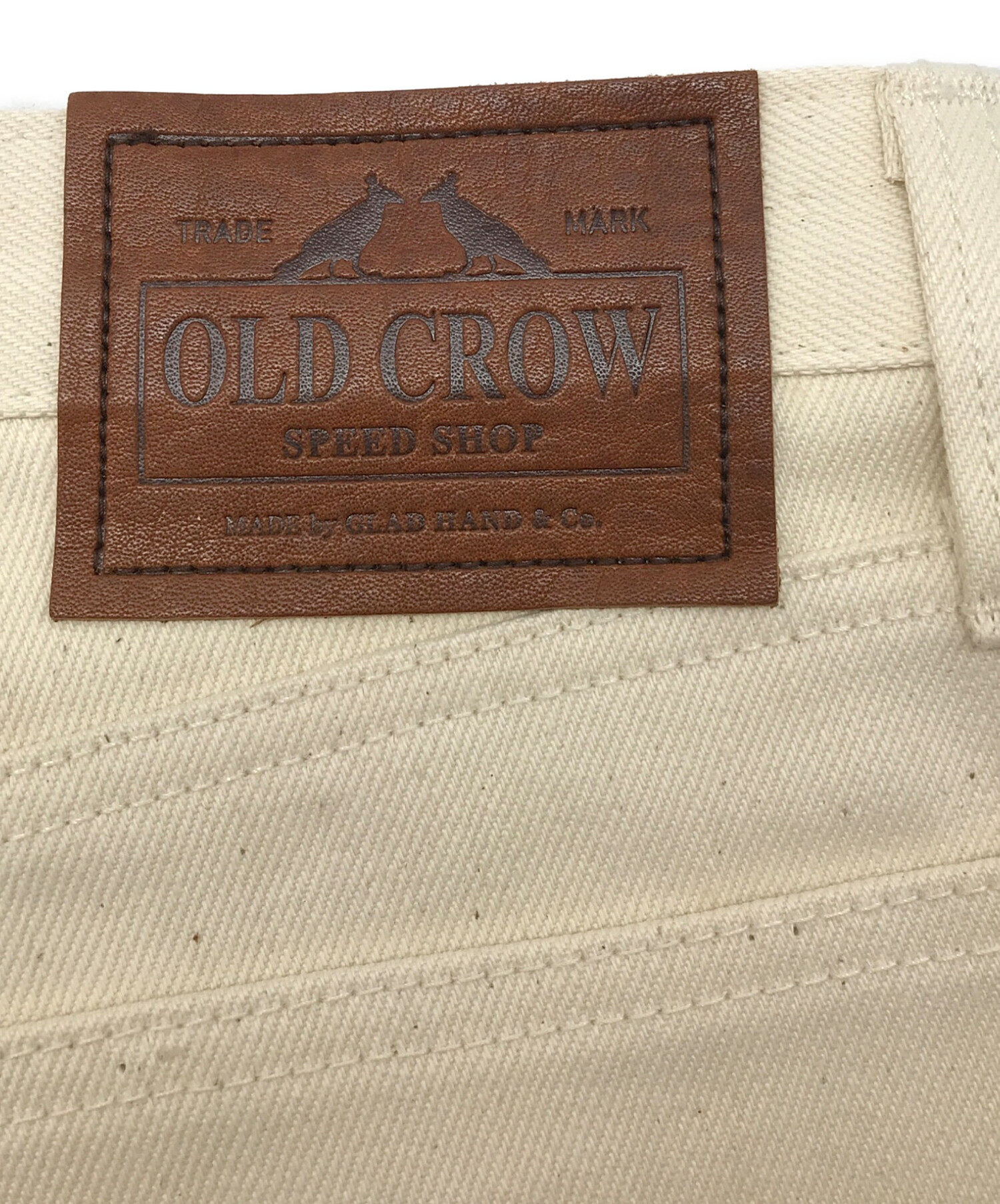中古・古着通販】OLD CROW (オールドクロウ) デニムパンツ ホワイト 