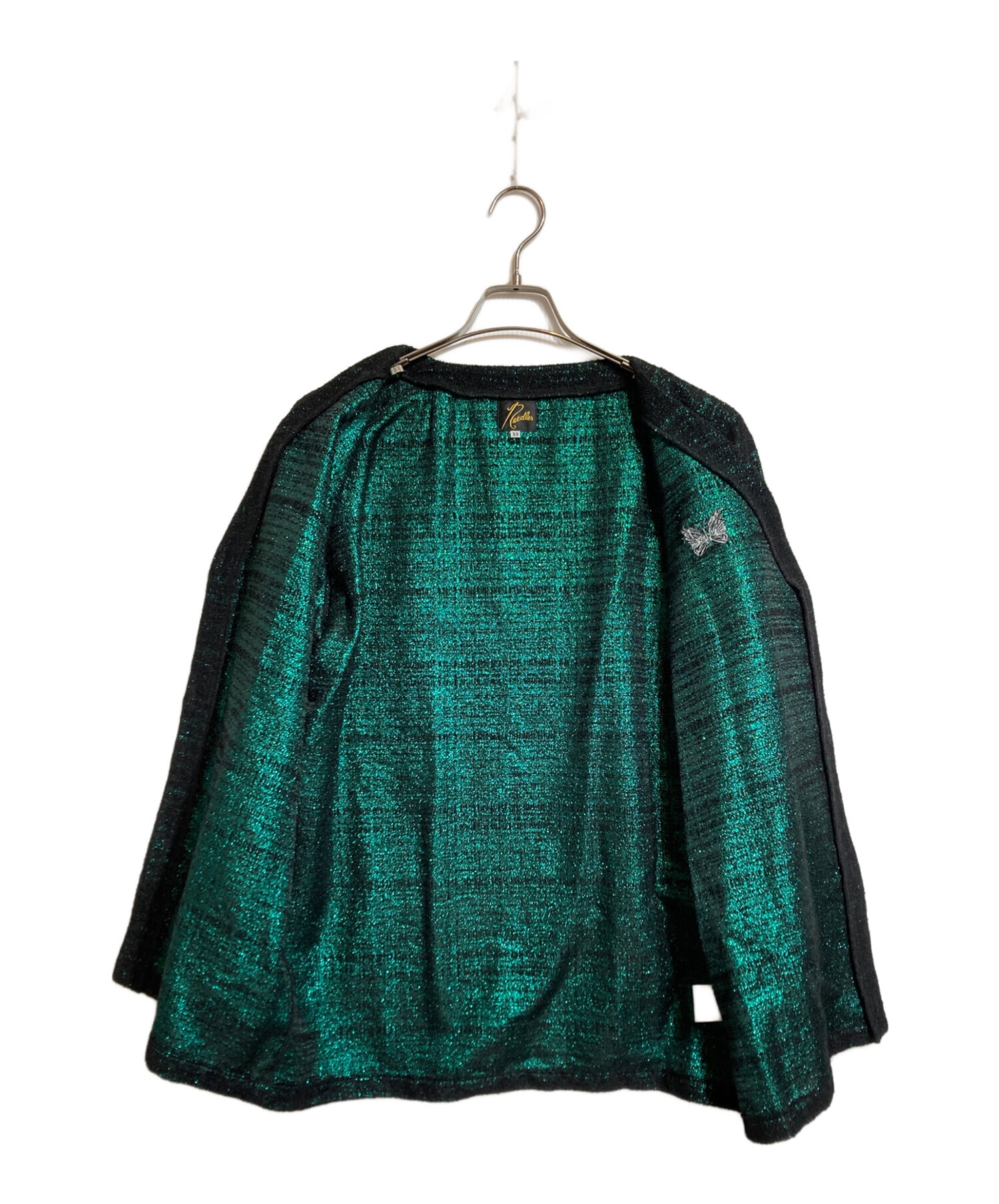 中古・古着通販】Needles (ニードルズ) ラメカーディガン グリーン
